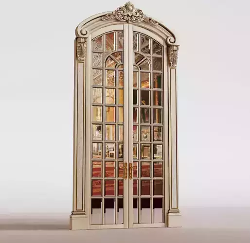 Doors classical oar with a mirror