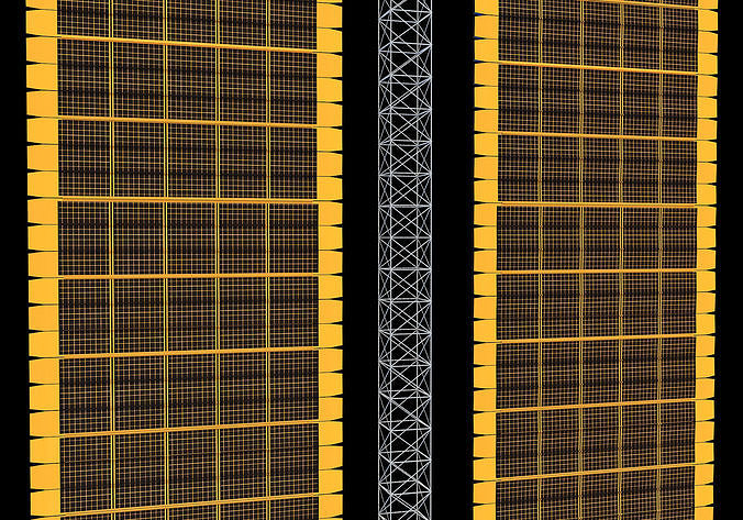 Solar Array Panel ISS 3D model