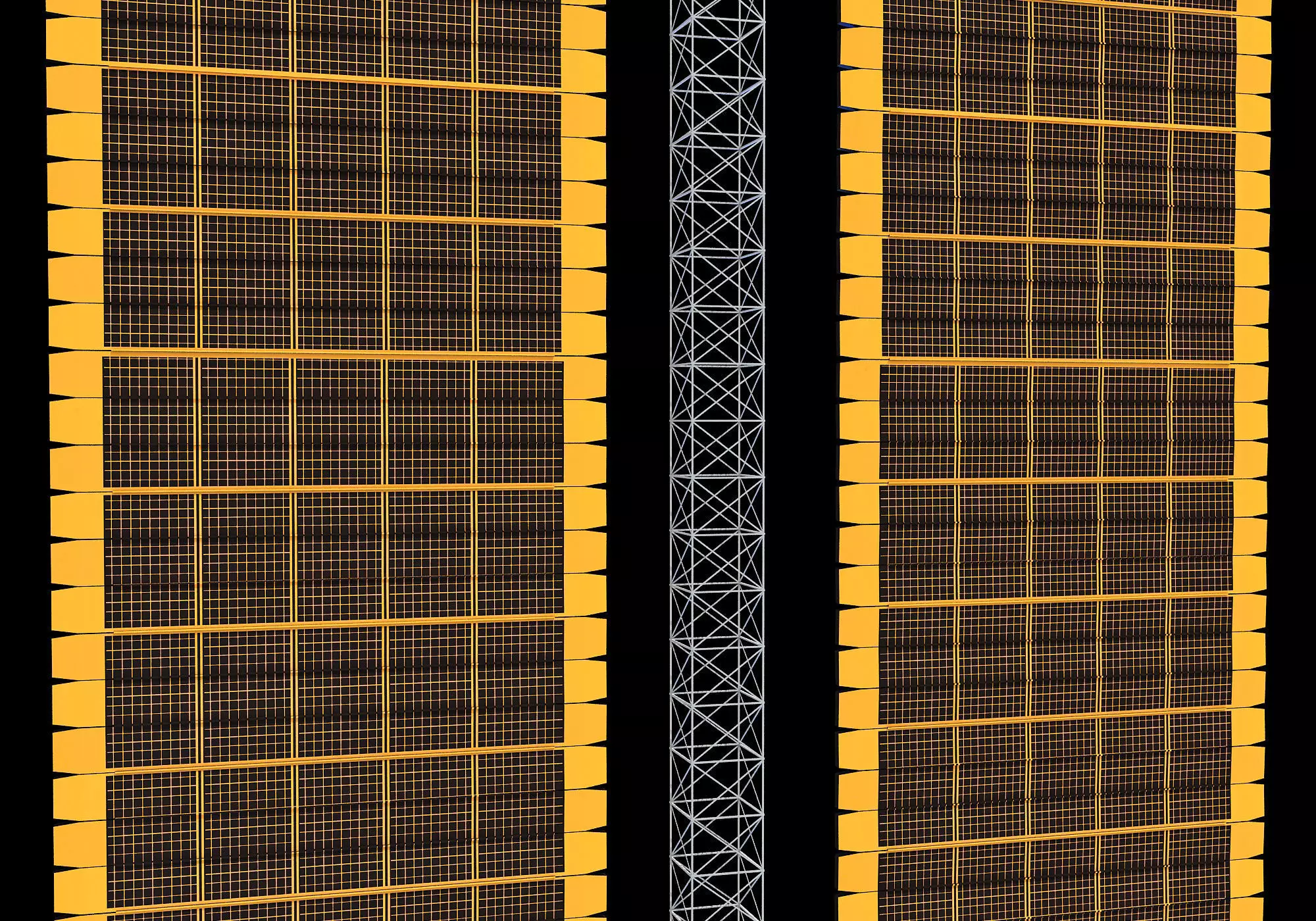 Solar Array Panel ISS 3D model_0