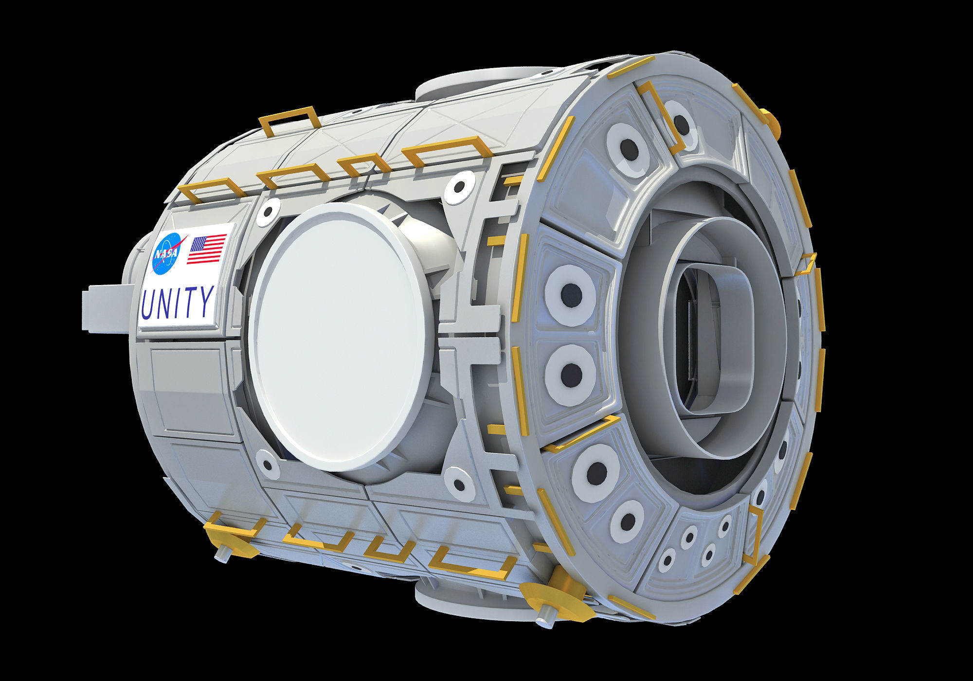 Unity Node 1 ISS International Space Station 3D model_2