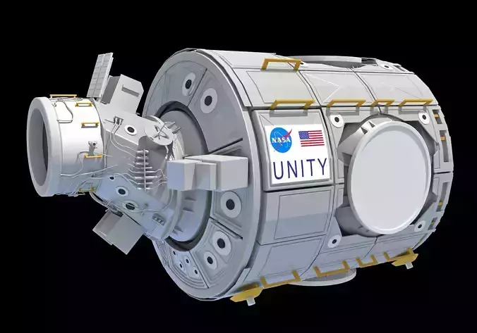 Unity Node 1 ISS International Space Station 3D model