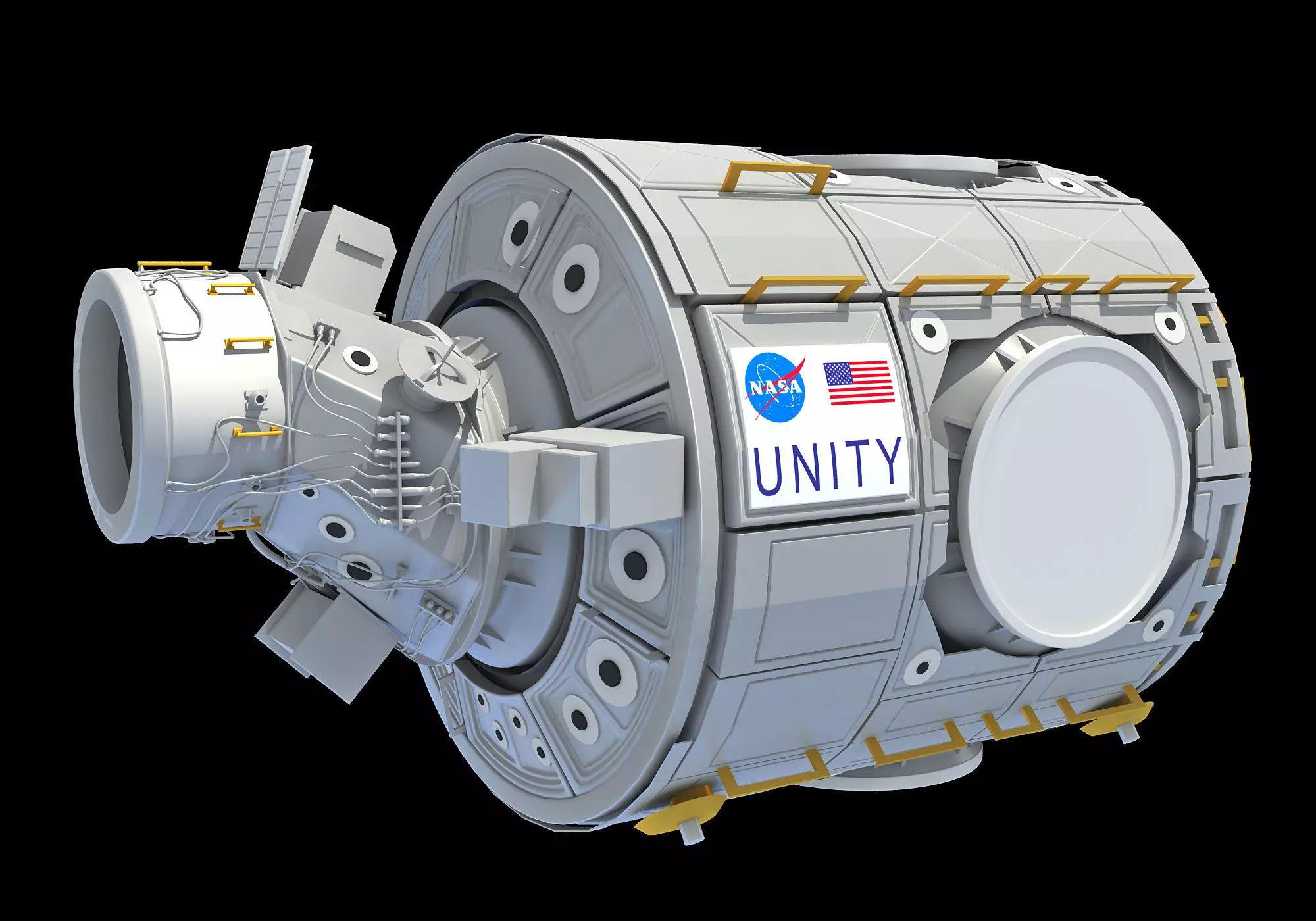 Unity Node 1 ISS International Space Station 3D model_0