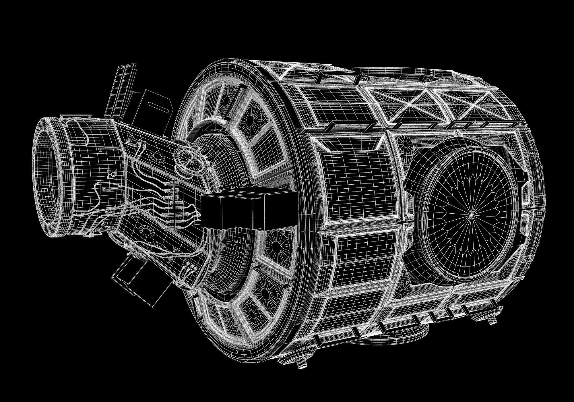 Unity Node 1 ISS International Space Station 3D model_11