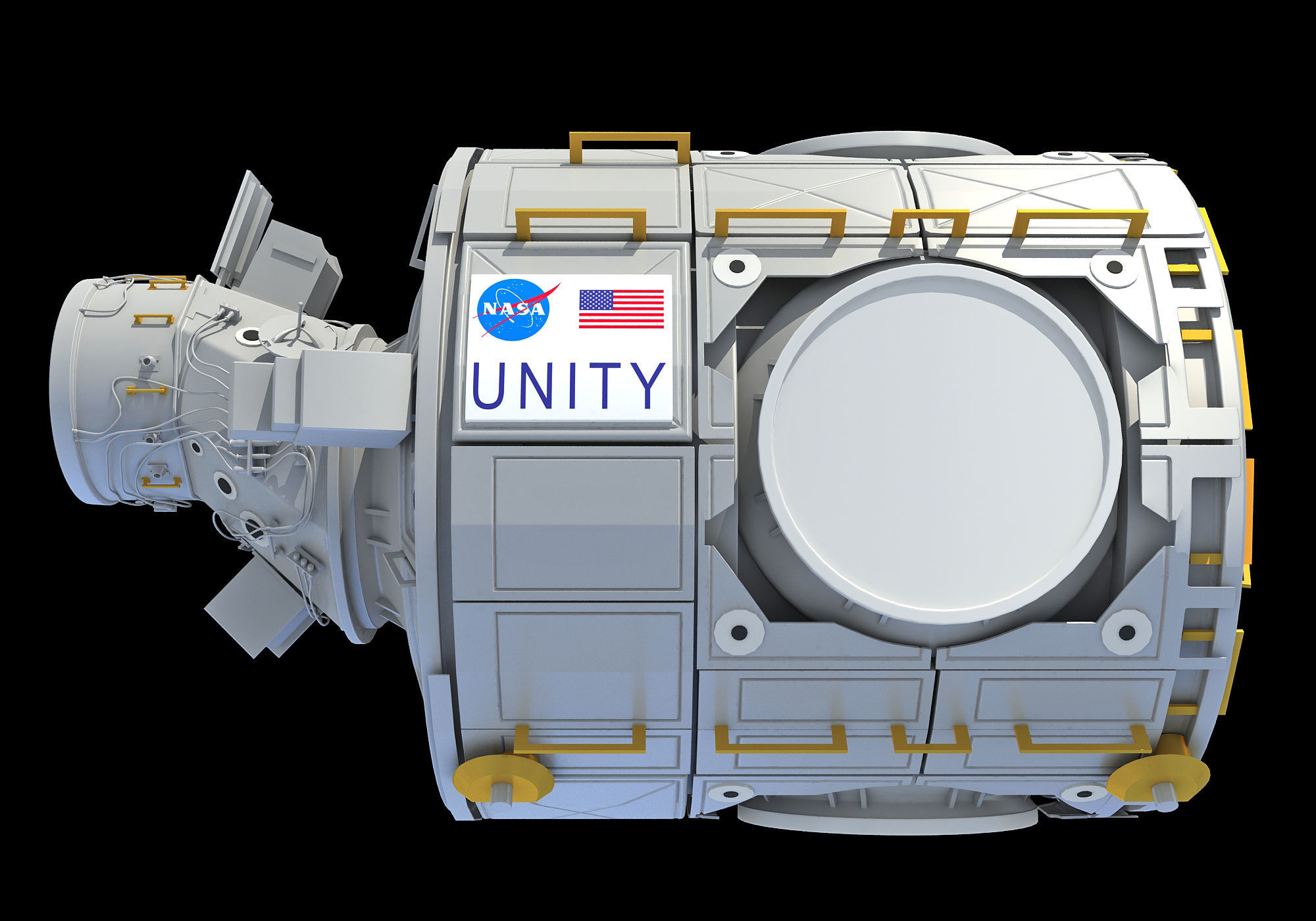 Unity Node 1 ISS International Space Station 3D model_1