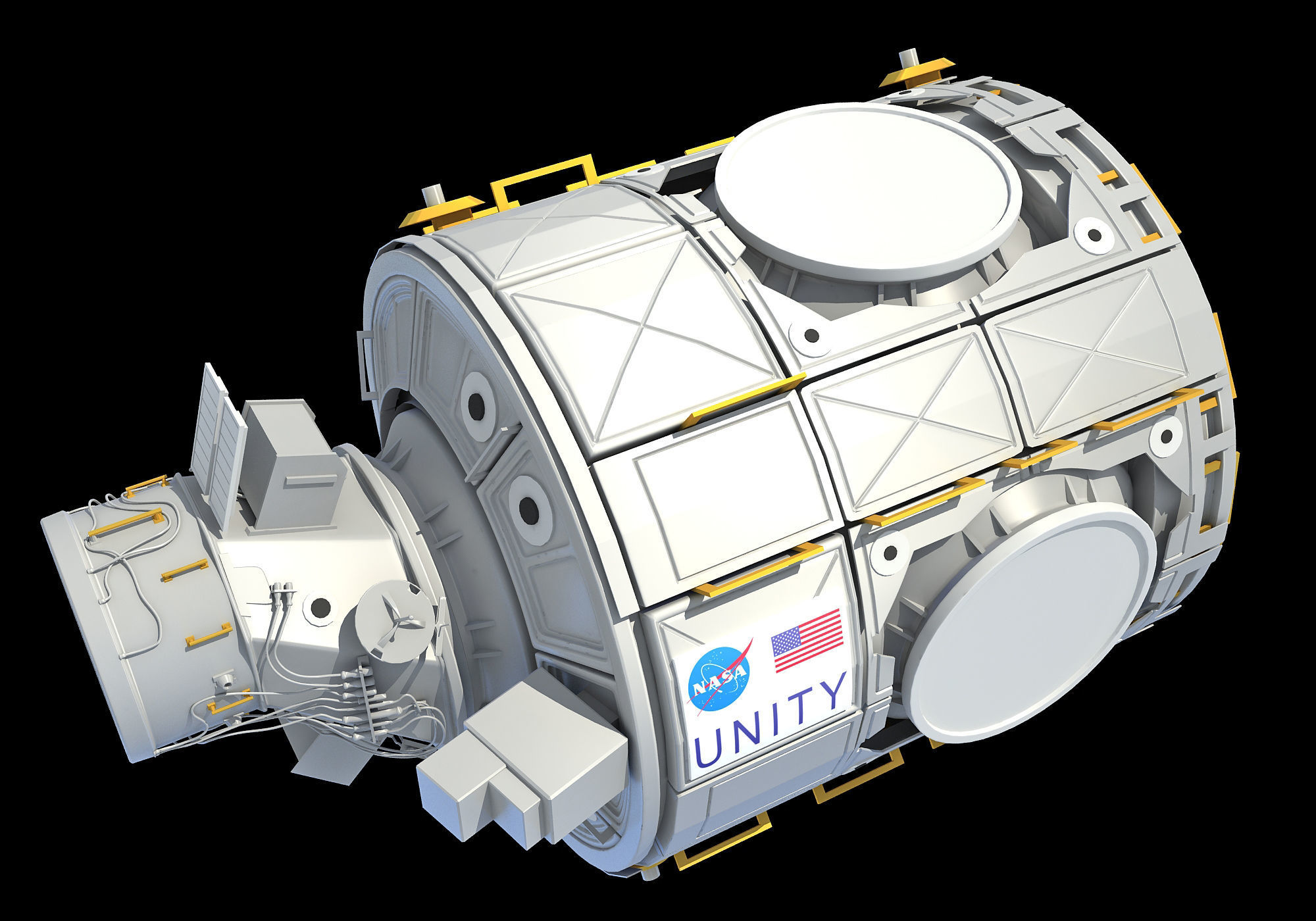 Unity Node 1 ISS International Space Station 3D model_6