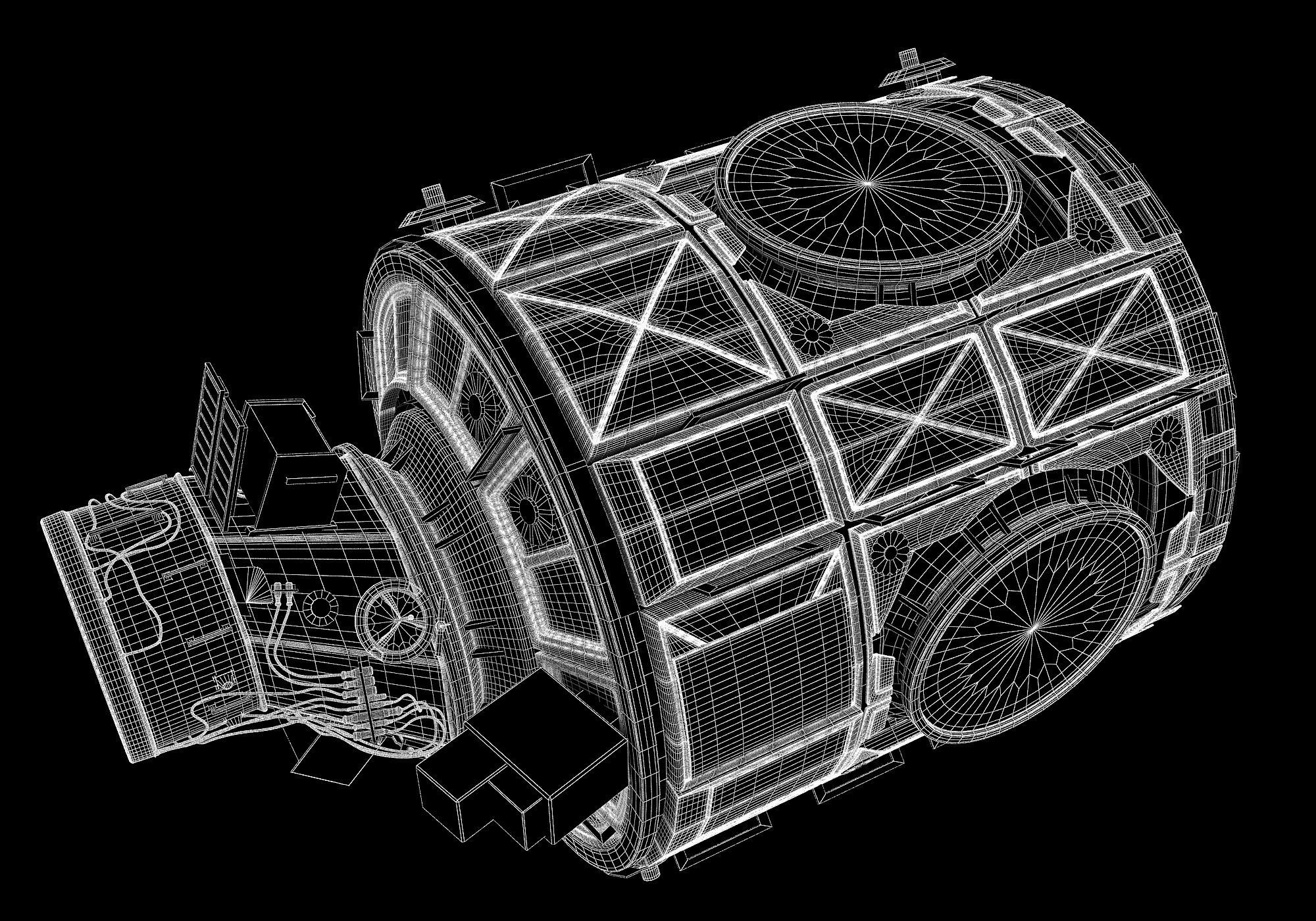 Unity Node 1 ISS International Space Station 3D model_10