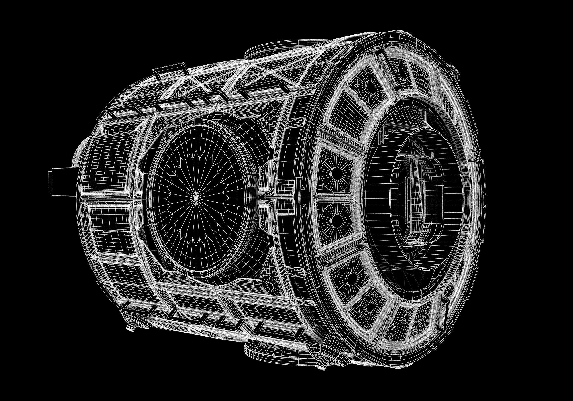 Unity Node 1 ISS International Space Station 3D model_8