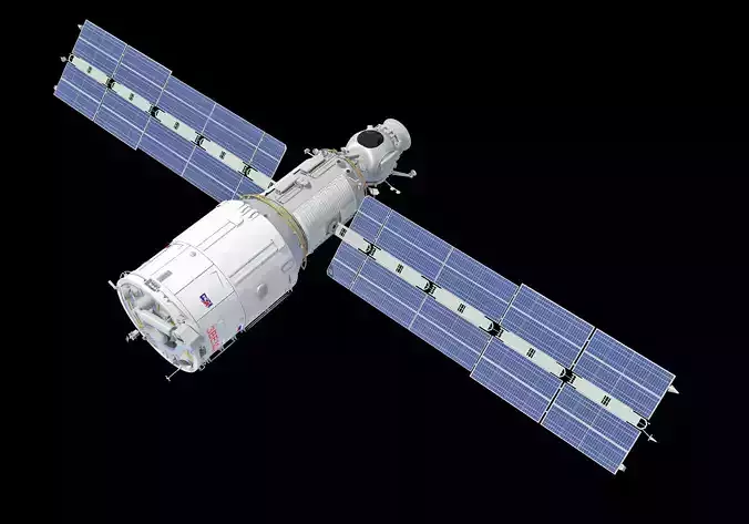 Zvezda Service Module ISS 3D model