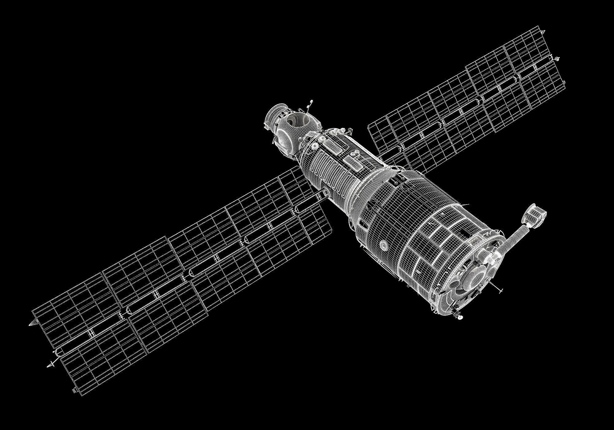 Zvezda Service Module ISS 3D model_4