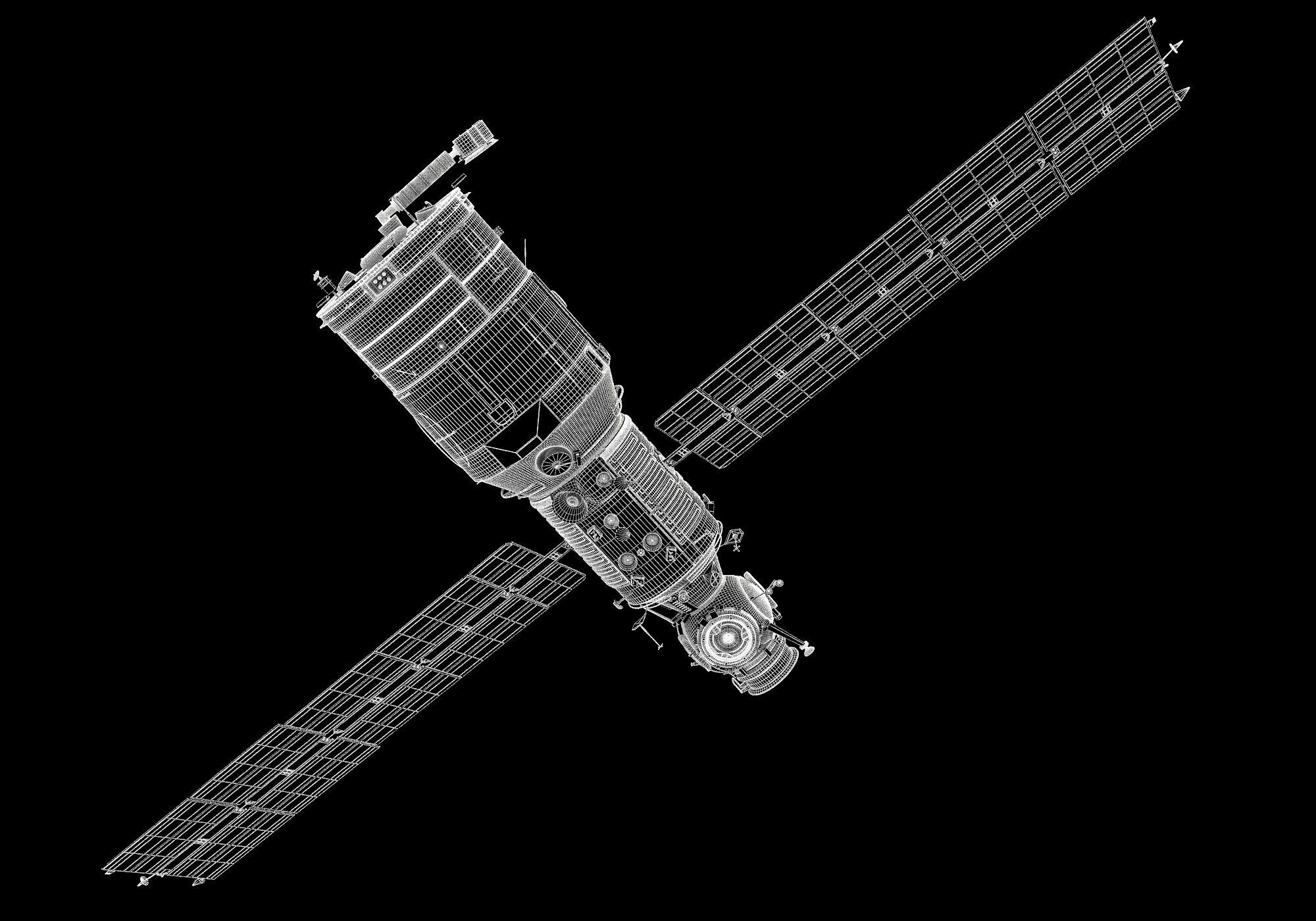 Zvezda Service Module ISS 3D model_7