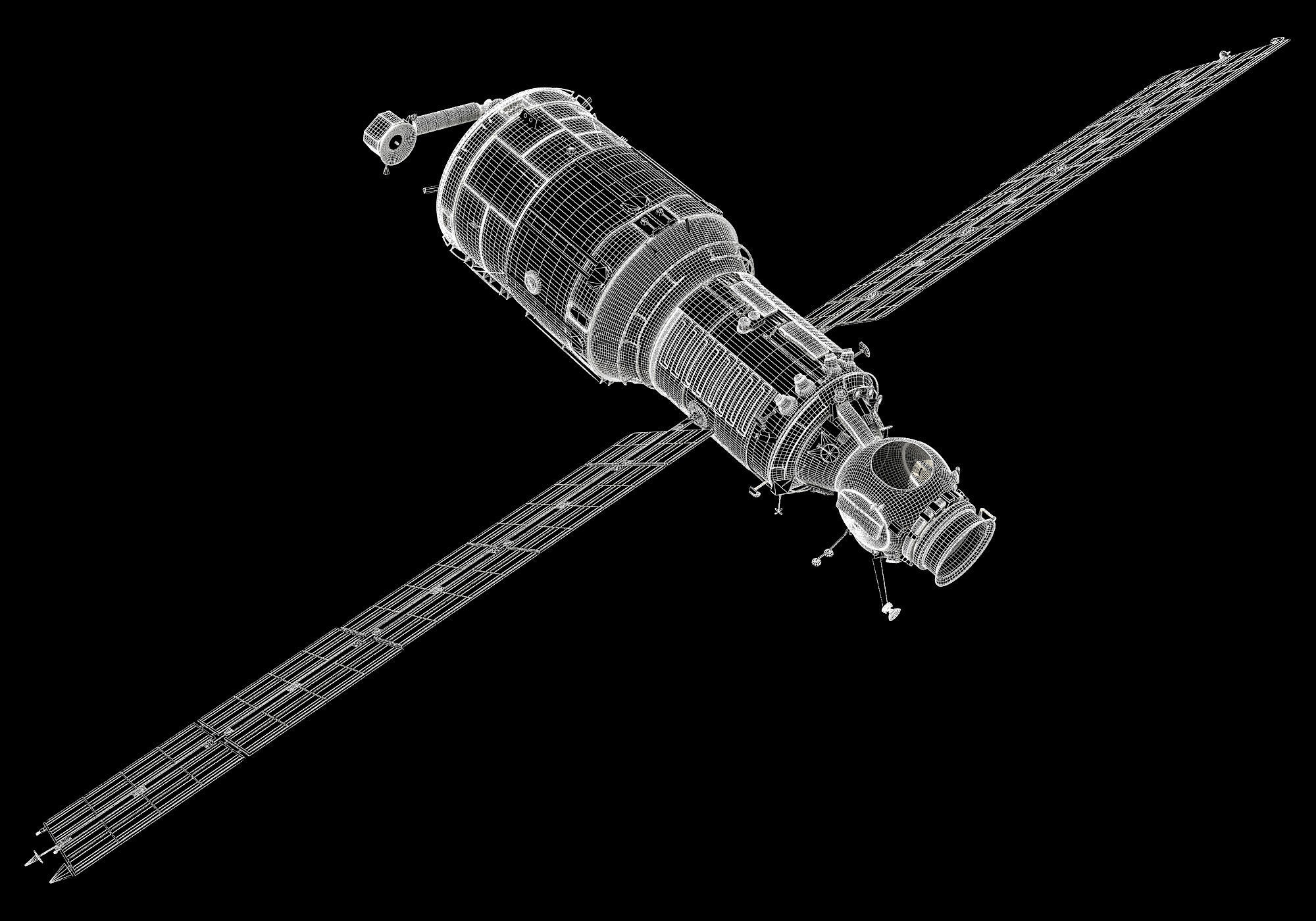Zvezda Service Module ISS 3D model_6
