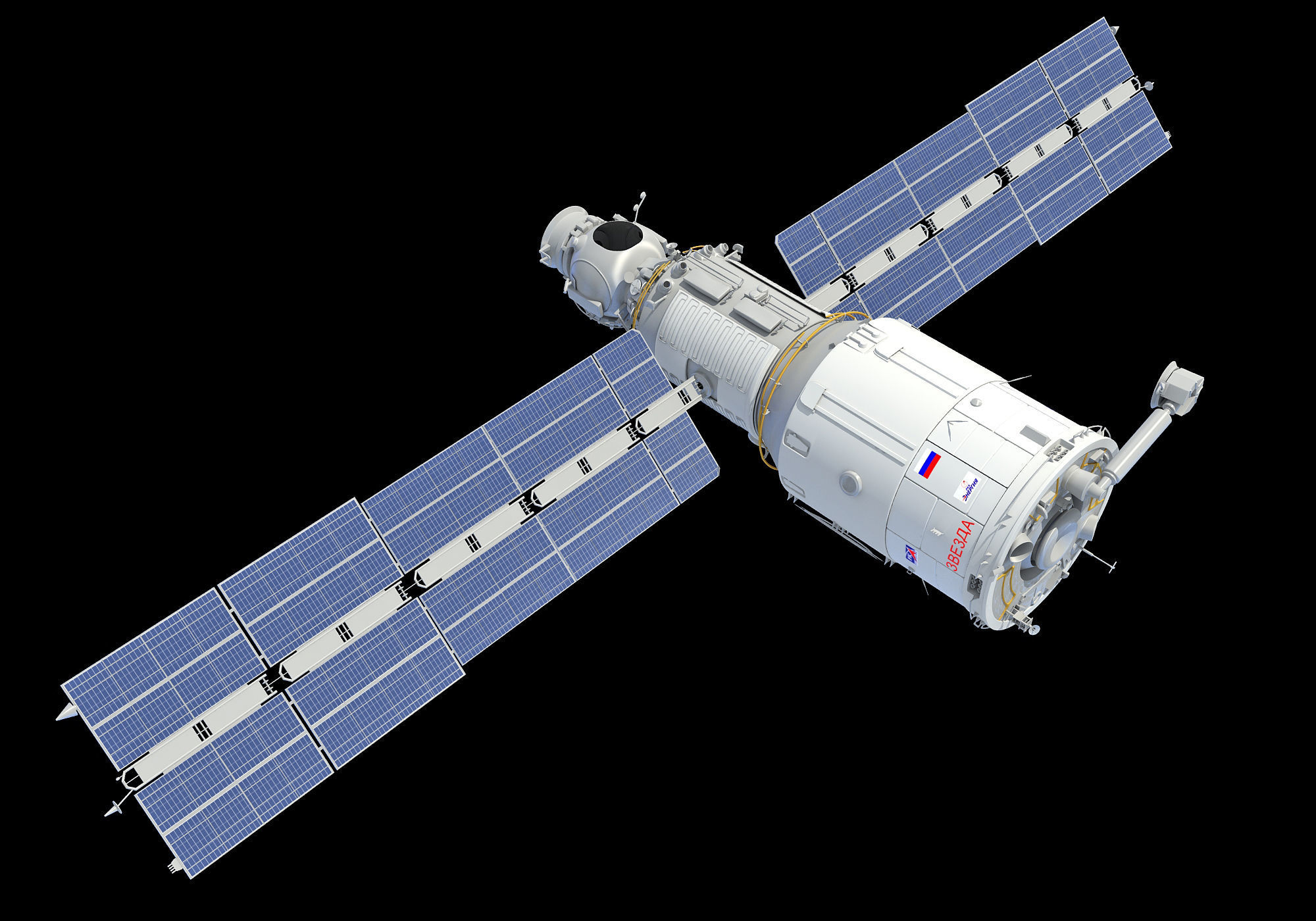 Zvezda Service Module ISS 3D model_1