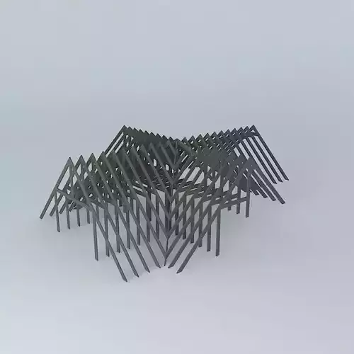 Roof Truss for Big Old House Free 3D model