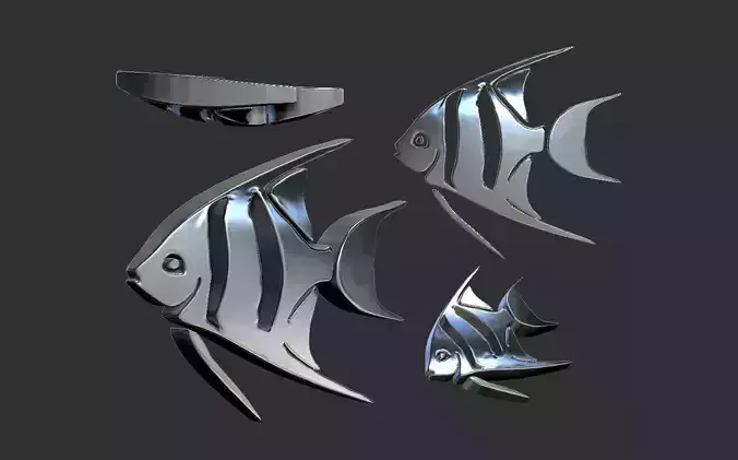 fish 3d model on chain