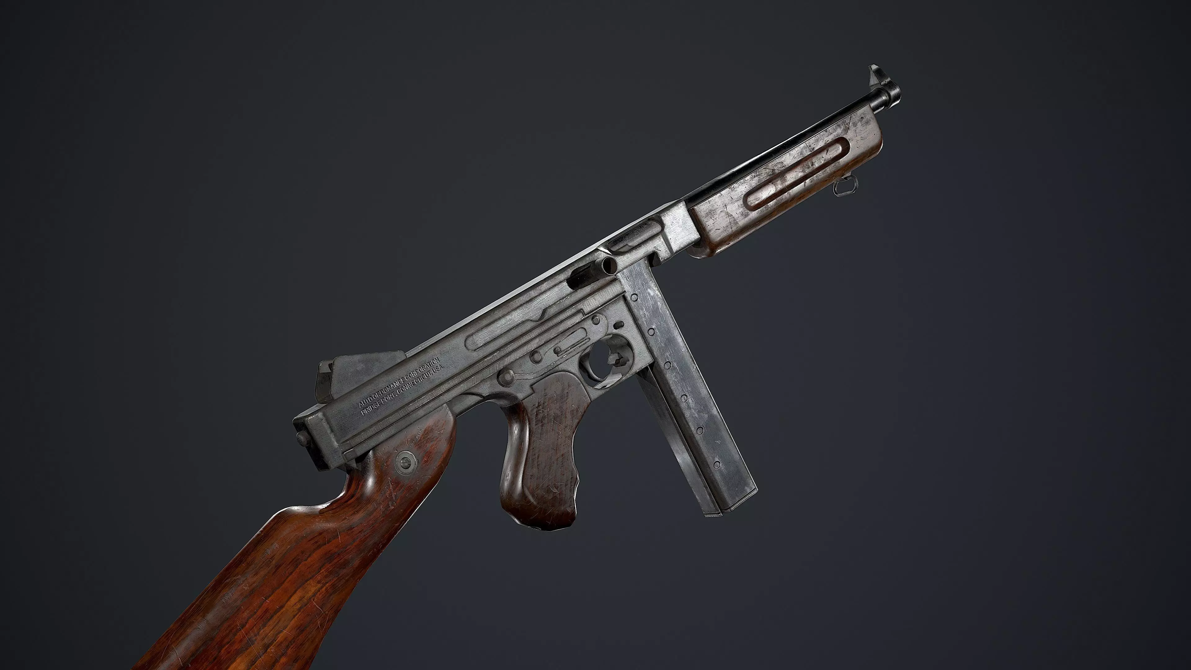 Thompson M1 Low-poly 3D model_0