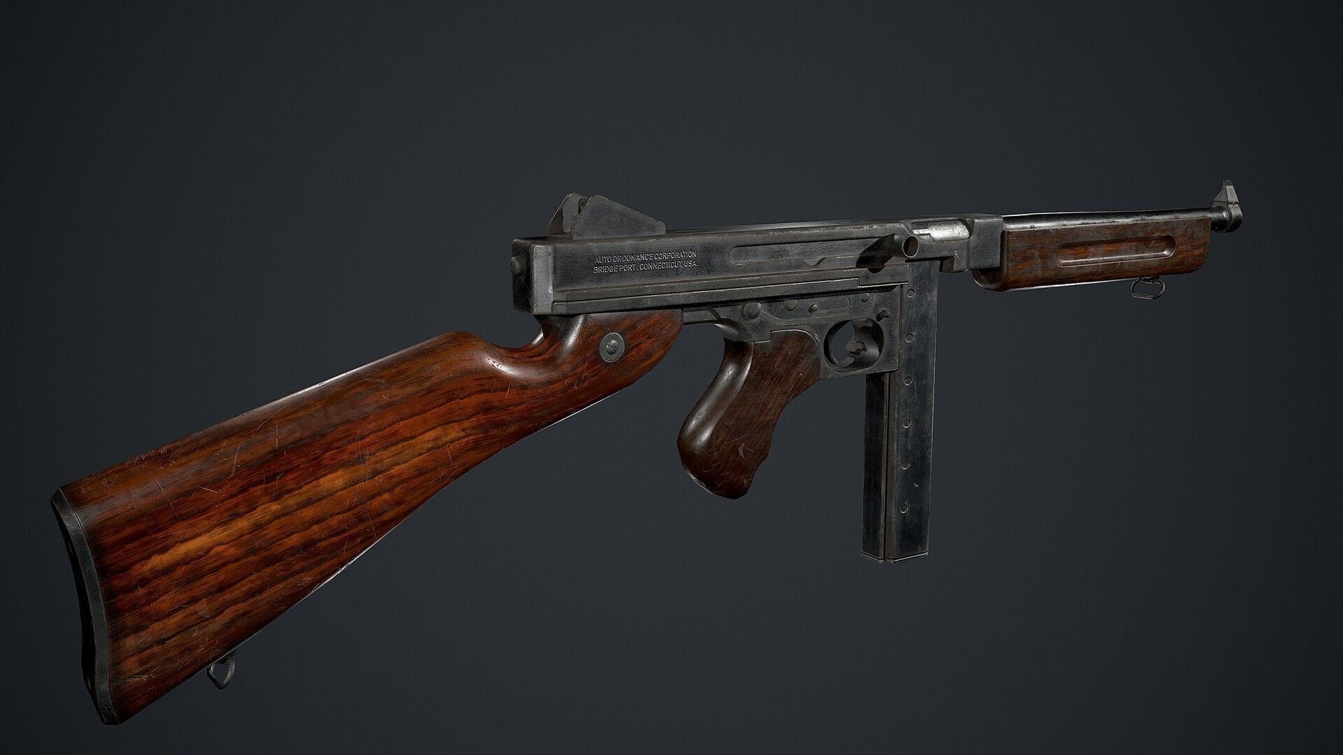 Thompson M1 Low-poly 3D model_2