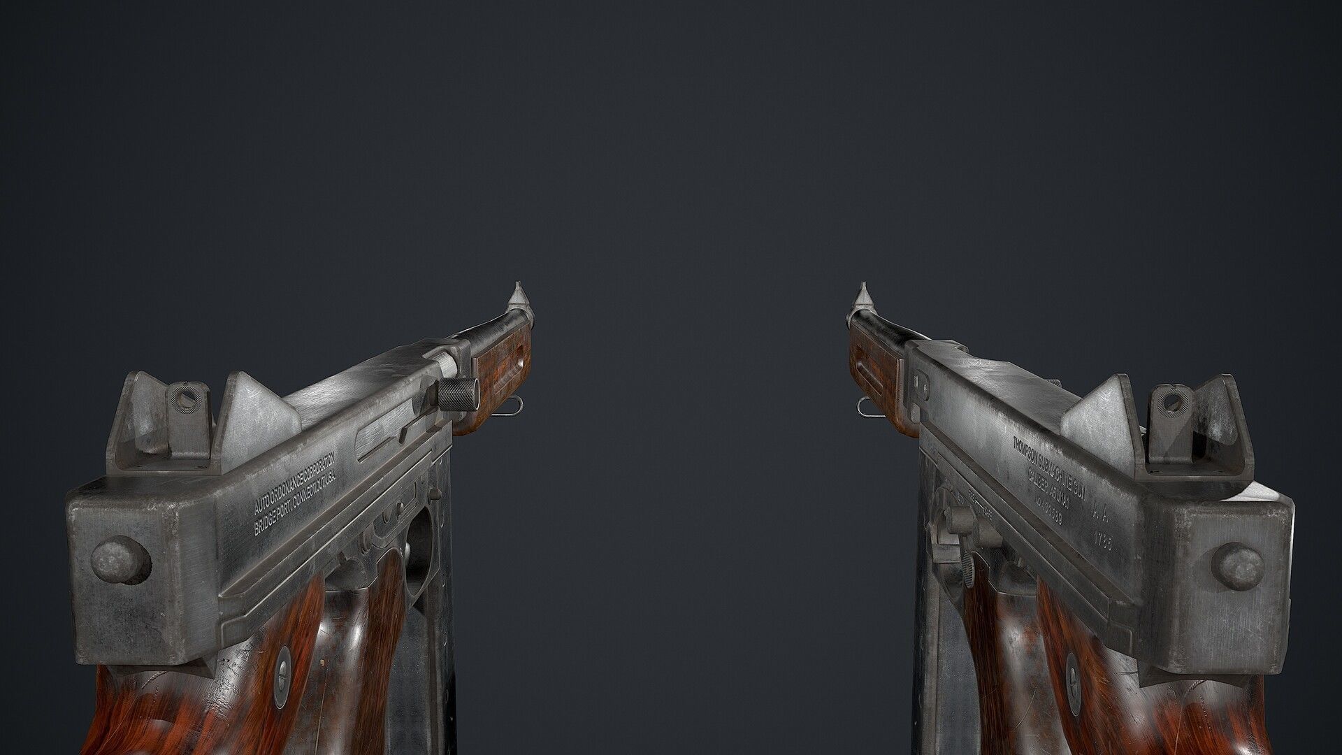 Thompson M1 Low-poly 3D model_4