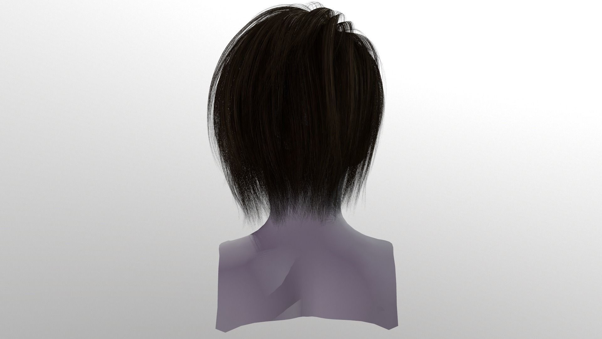 Character - Real Time Hairs Style A Low-poly 3D model_12
