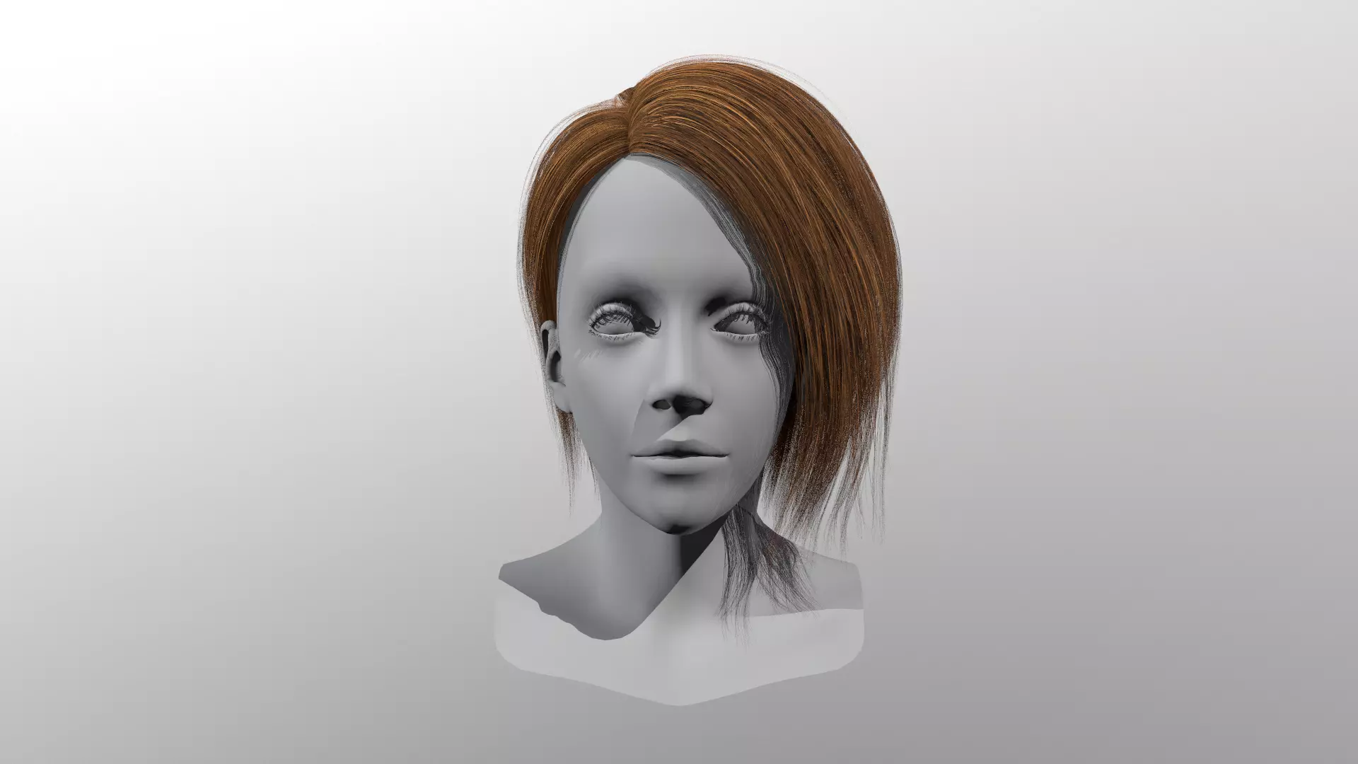 Character - Real Time Hairs Style A Low-poly 3D model_0