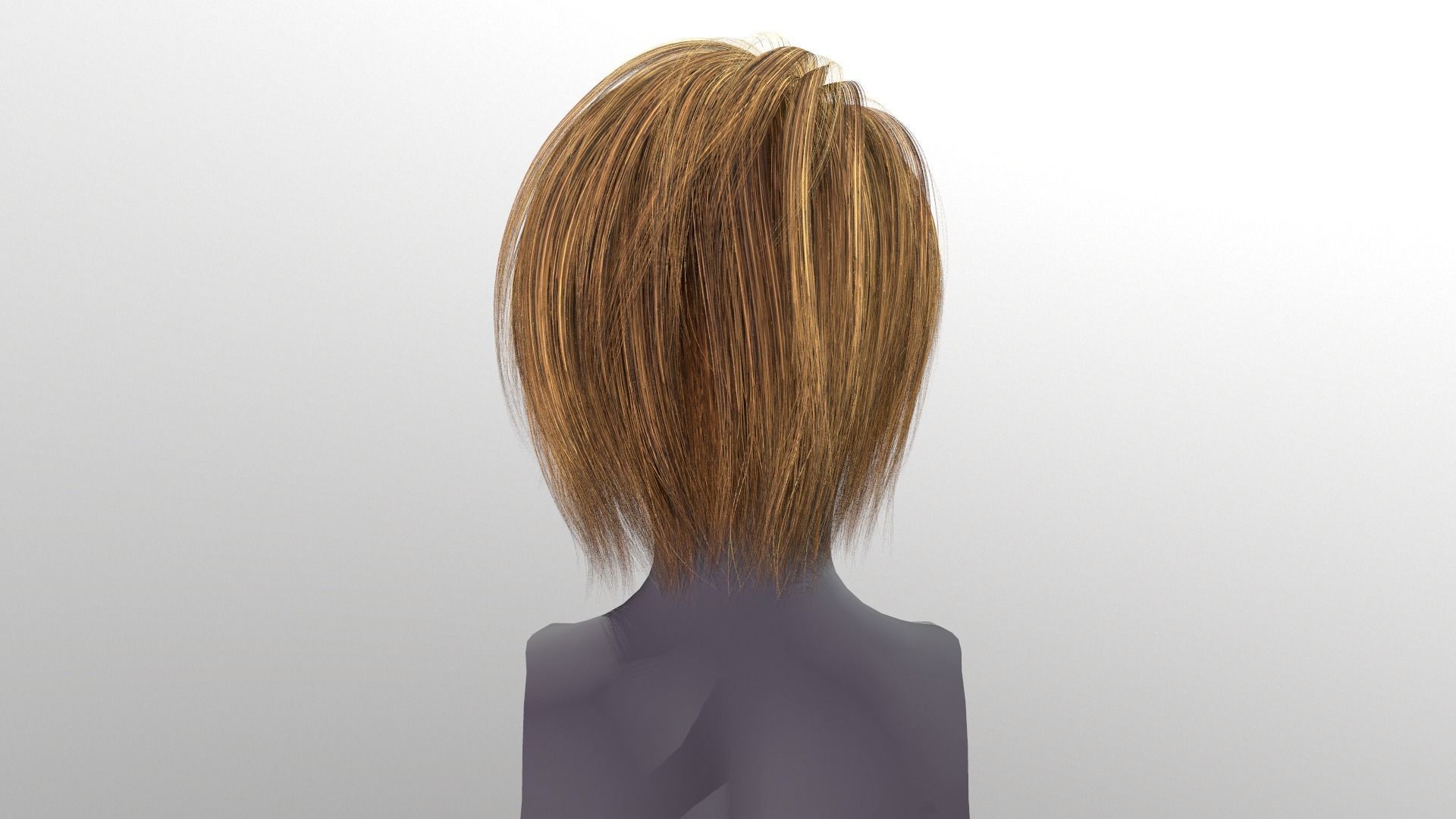 Character - Real Time Hairs Style A Low-poly 3D model_20