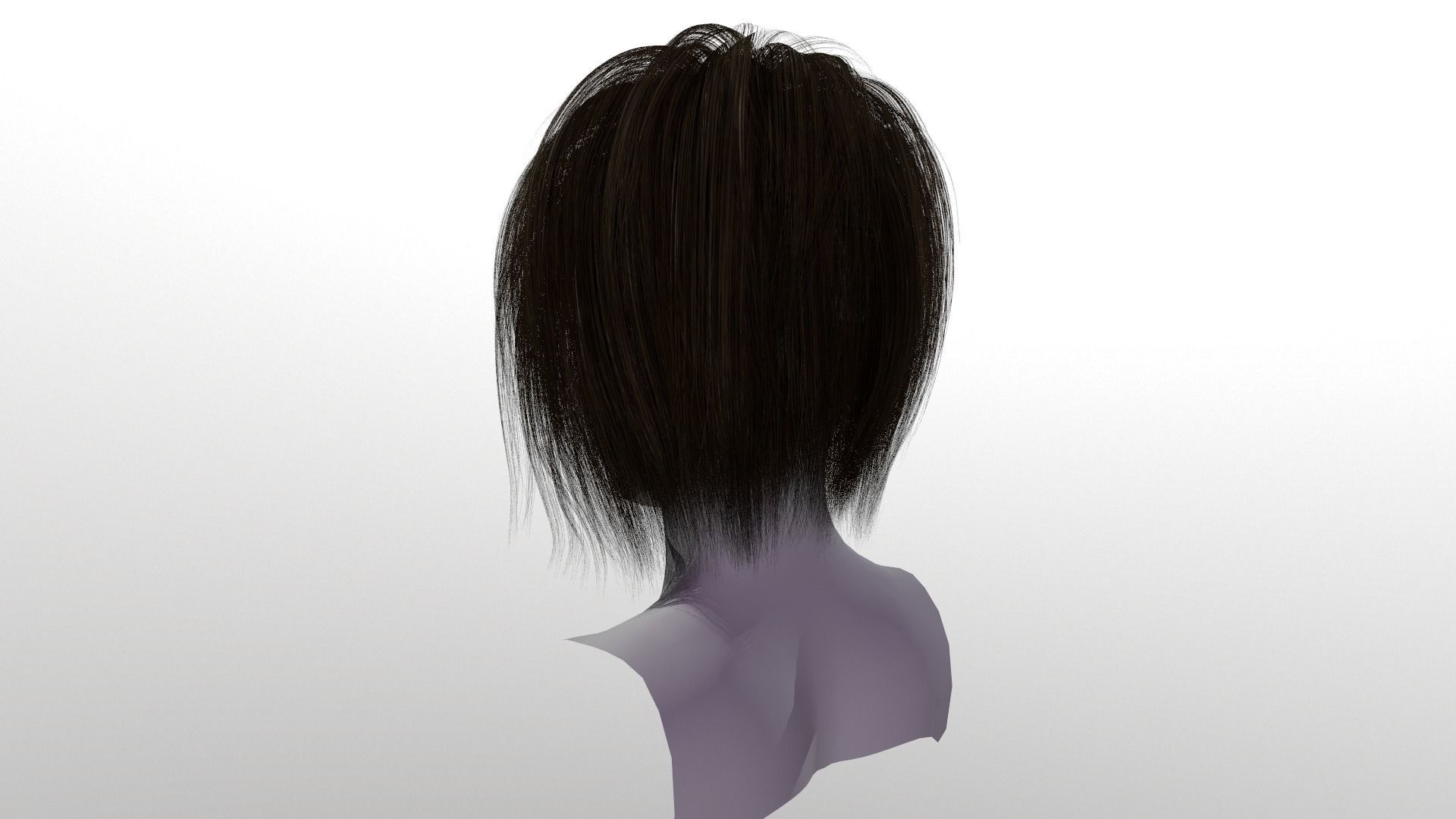 Character - Real Time Hairs Style A Low-poly 3D model_11