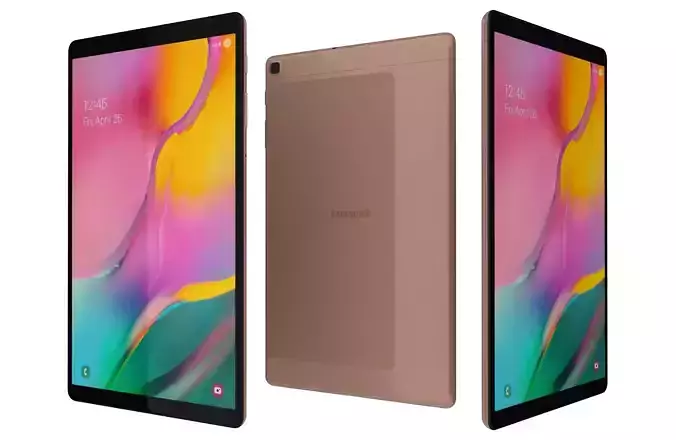 Samsung Galaxy Tab A 10 1 2019 Gold 3D model Samsung Galaxy Tab A 10 1 2019 Gold 3D model