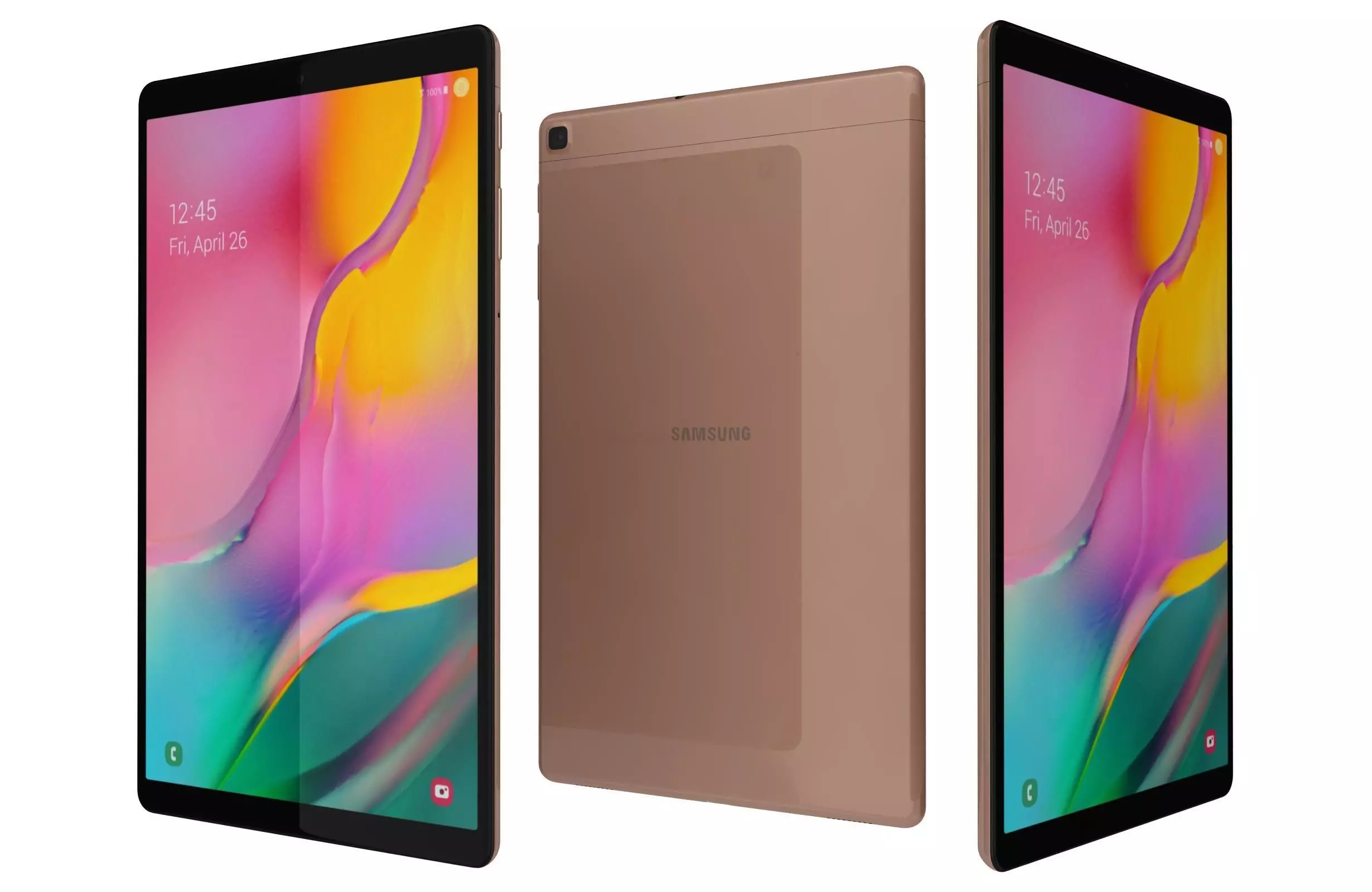 Samsung Galaxy Tab A 10 1 2019 Gold 3D model_0