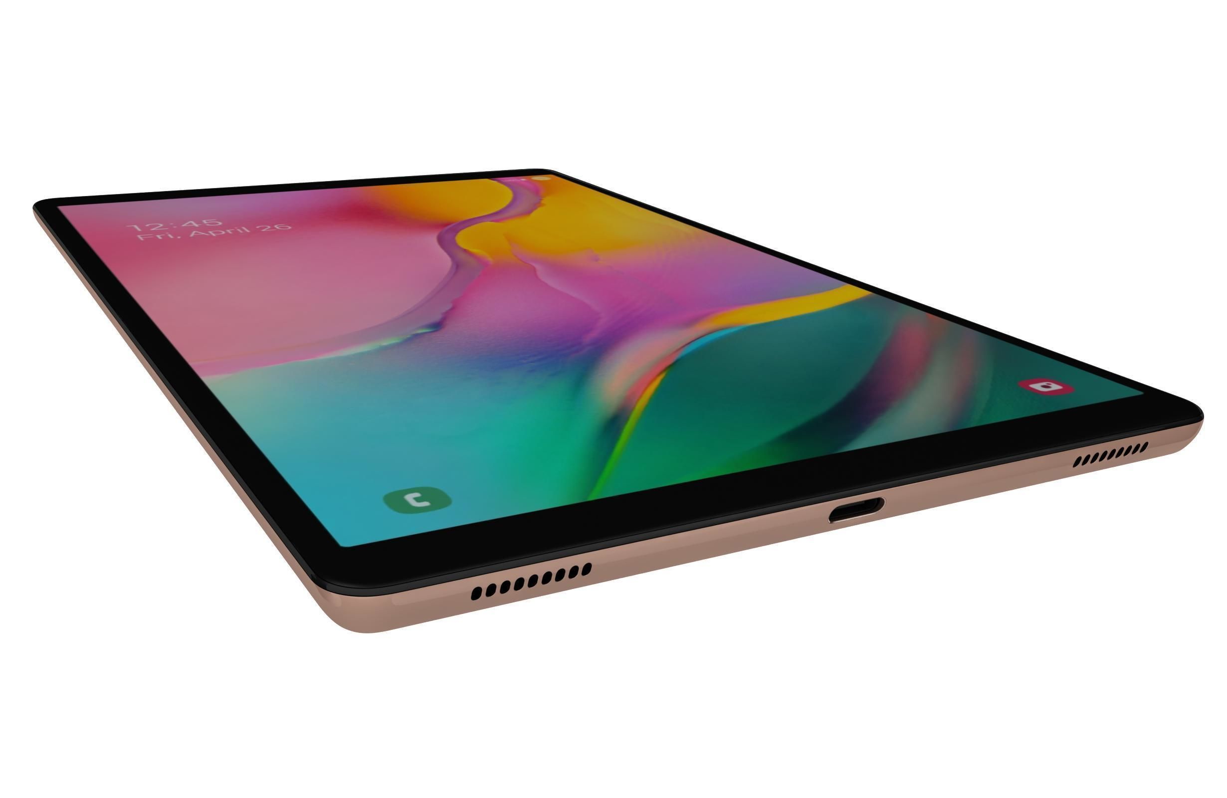 Samsung Galaxy Tab A 10 1 2019 Gold 3D model_8
