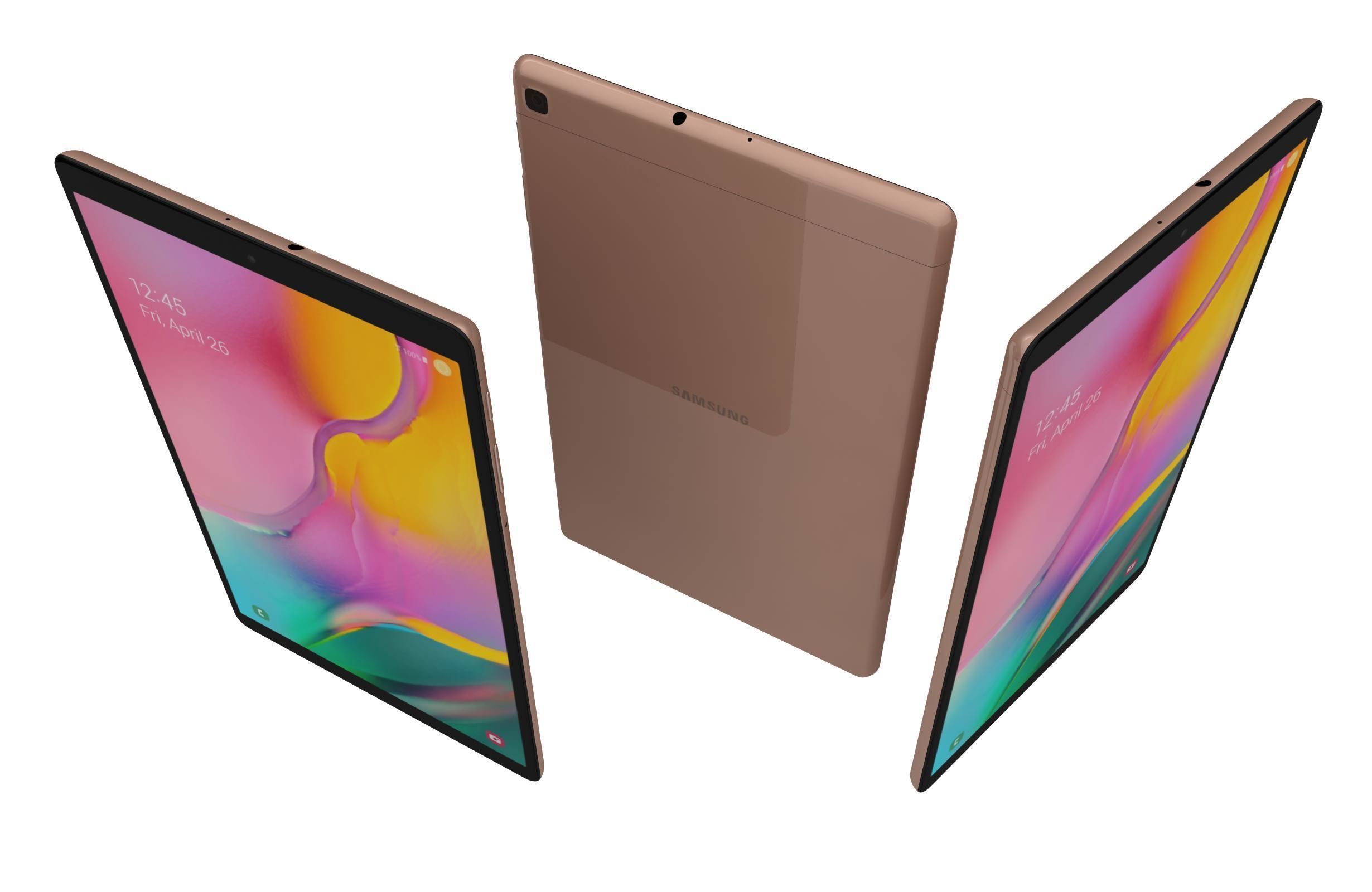 Samsung Galaxy Tab A 10 1 2019 Gold 3D model_2
