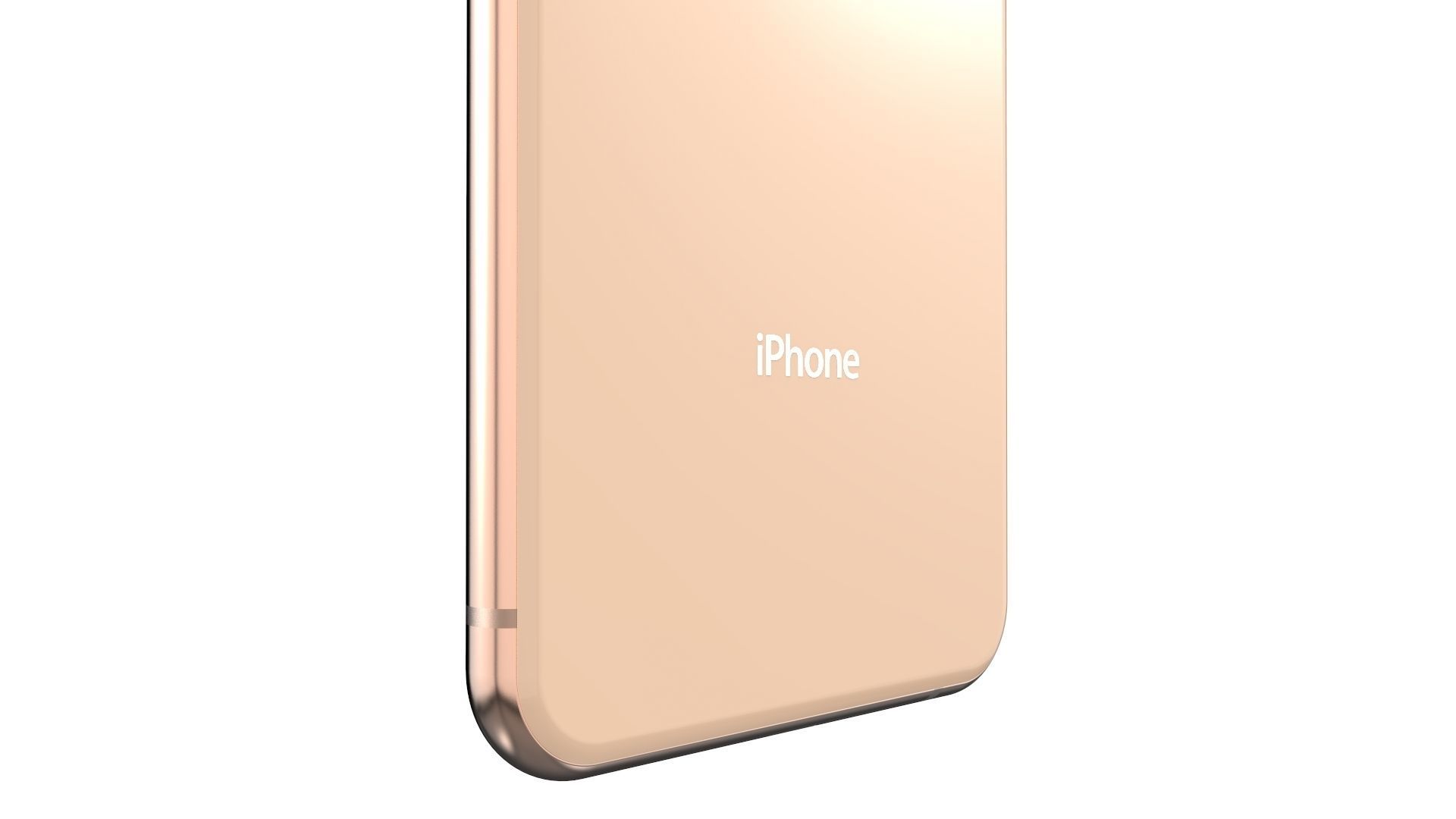 Apple iPhone XS Gold 3D model_13