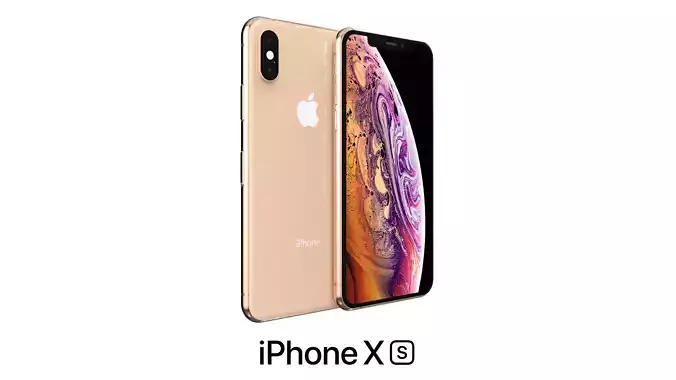 Apple iPhone XS Gold 3D model