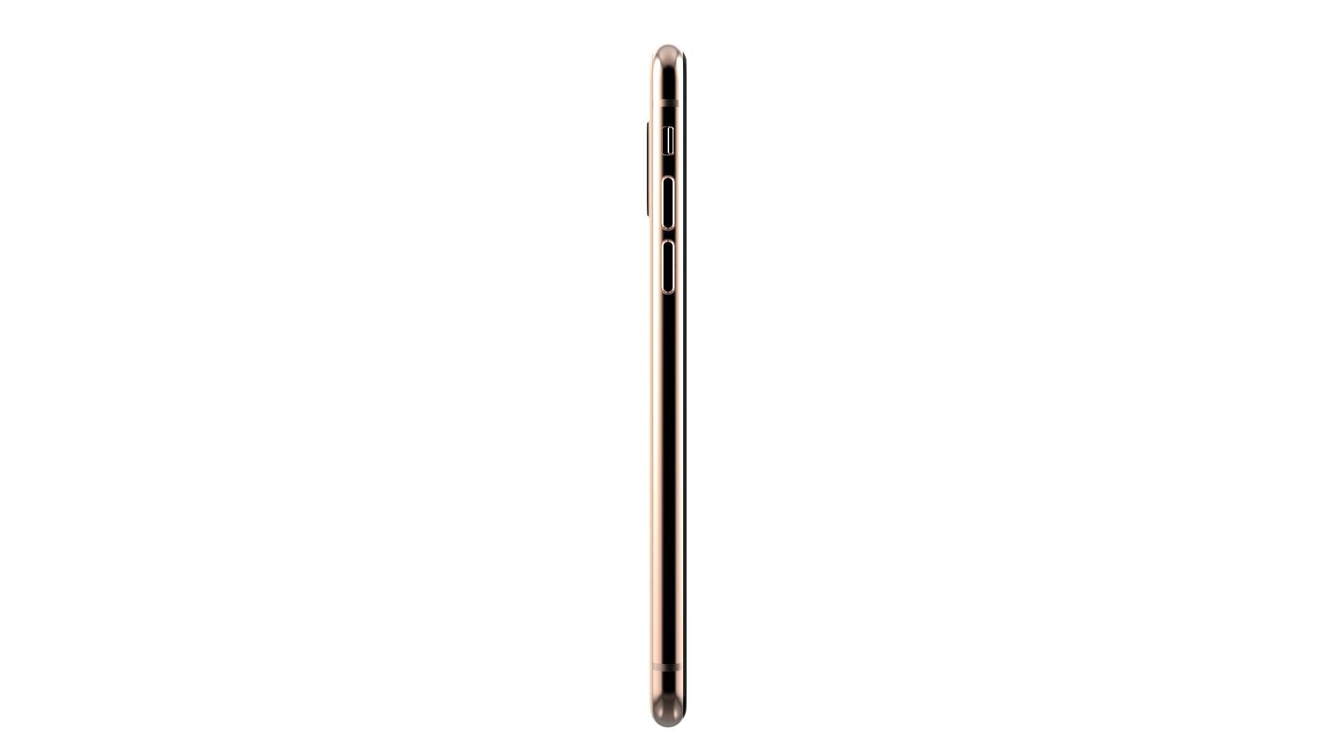 Apple iPhone XS Gold 3D model_3