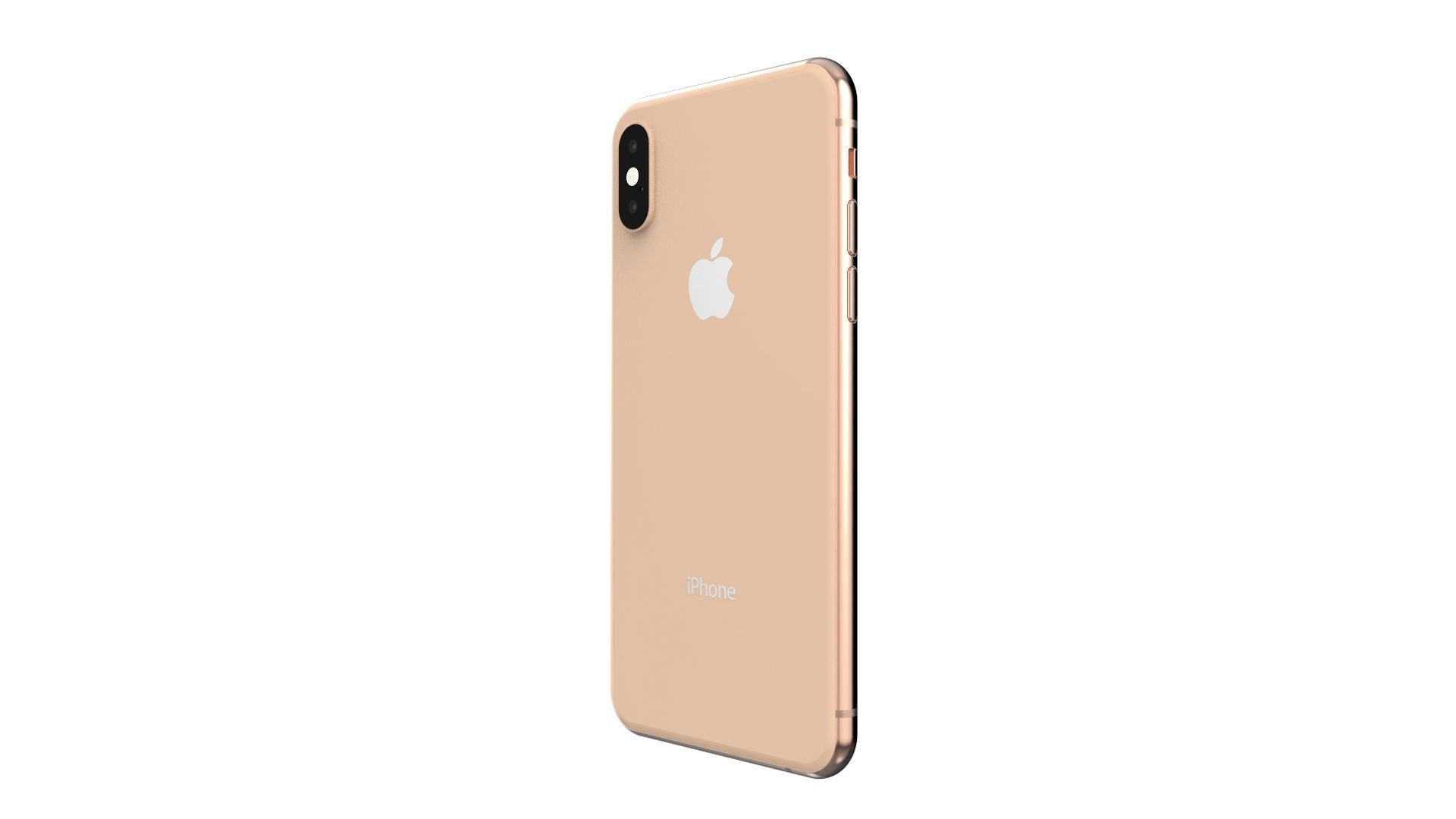 Apple iPhone XS Gold 3D model_4