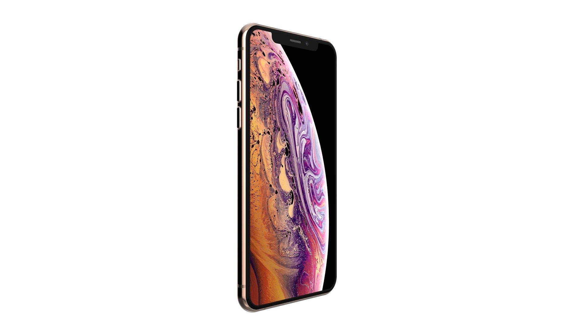 Apple iPhone XS Gold 3D model_2