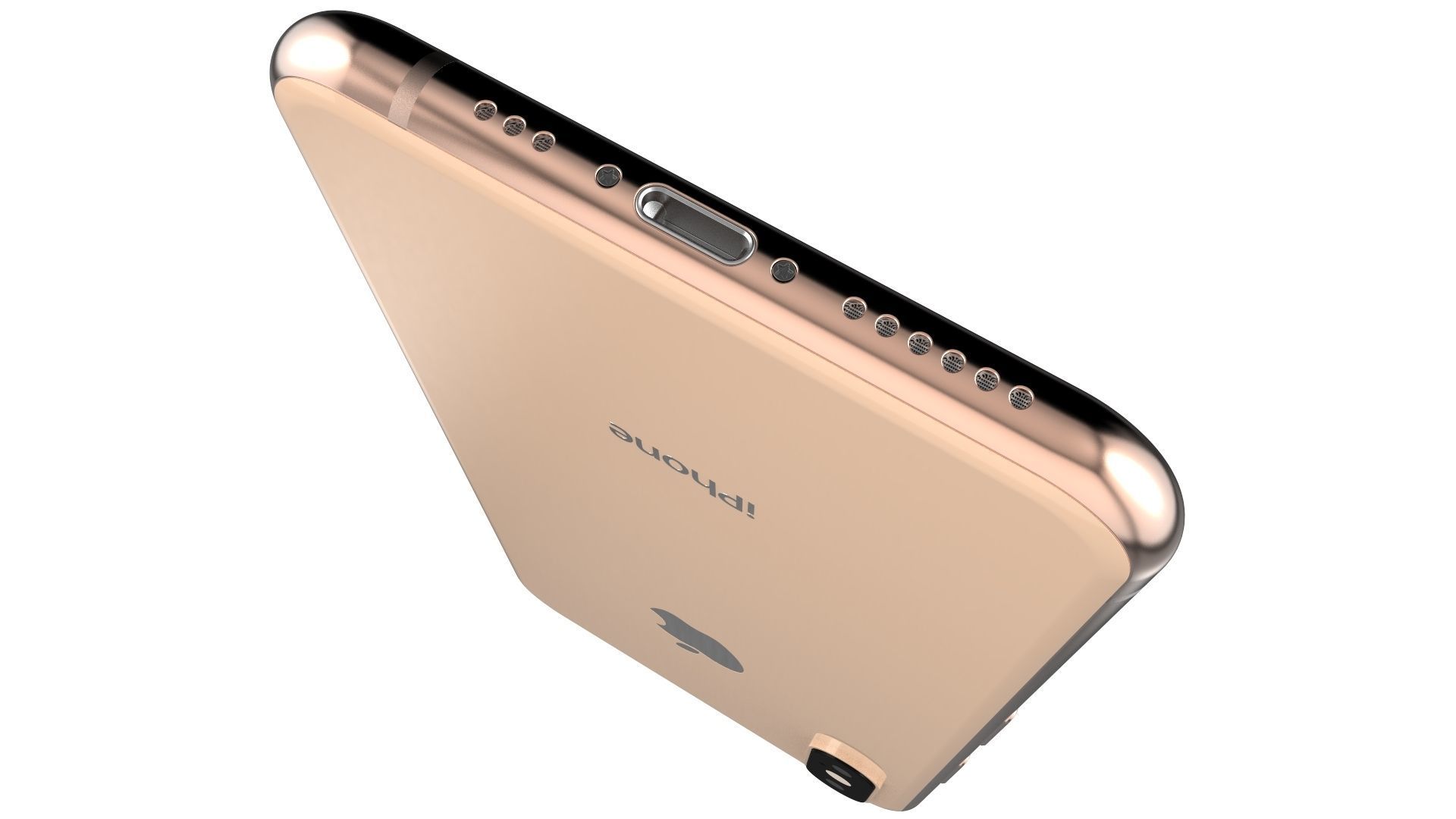 Apple iPhone XS Gold 3D model_15