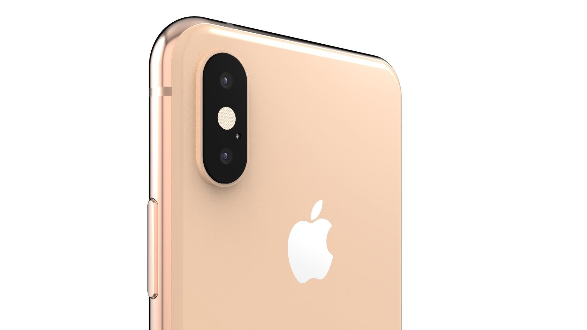 Apple iPhone XS Gold 3D model_12