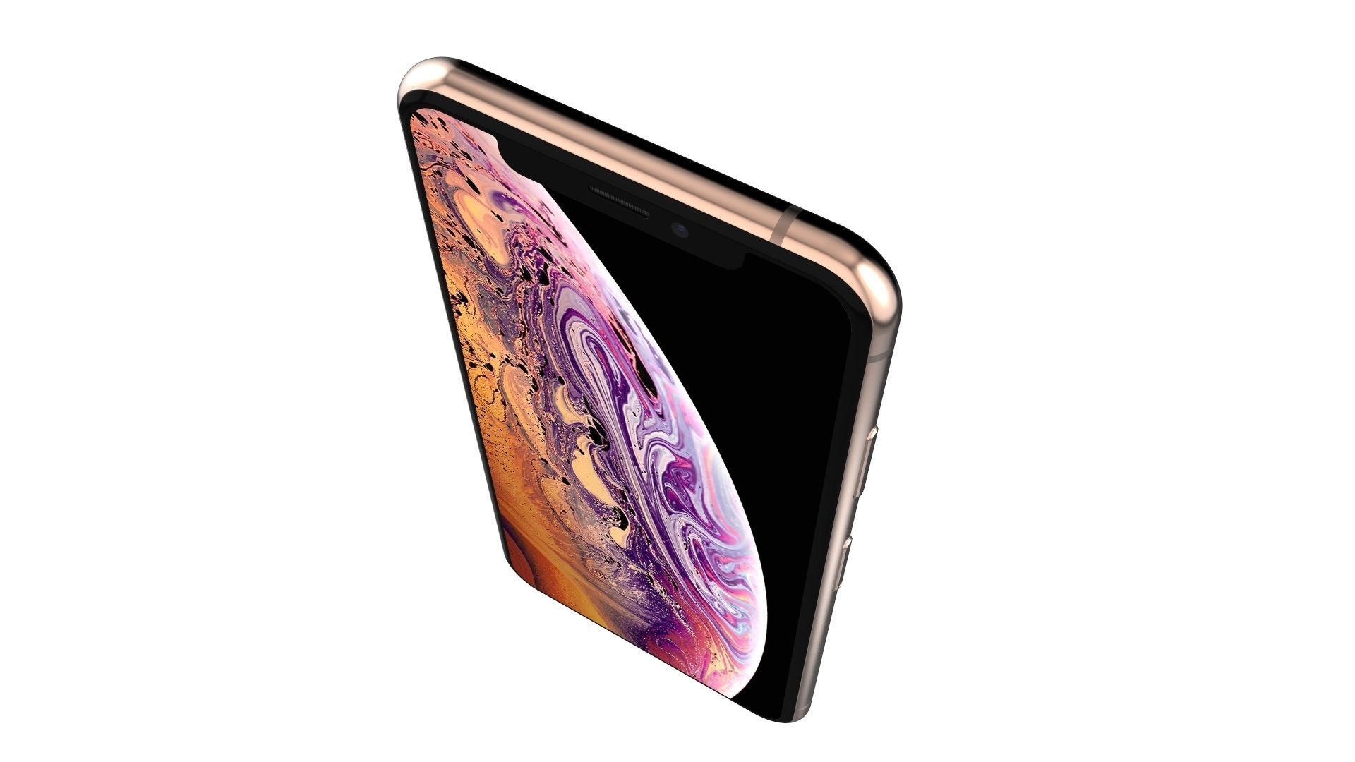 Apple iPhone XS Gold 3D model_9