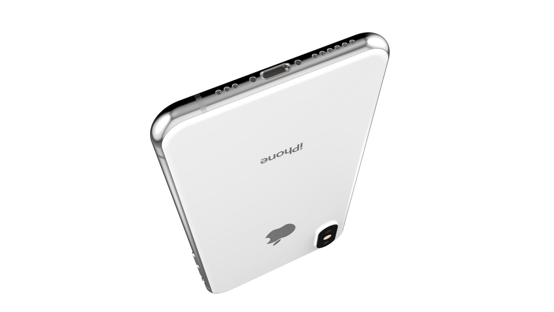 Apple iPhone XS White 3D model_16