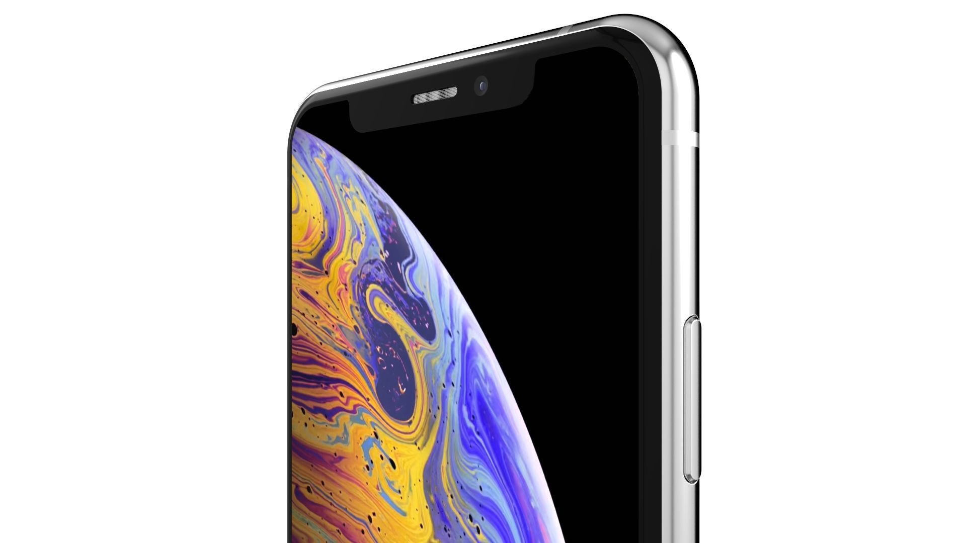 Apple iPhone XS White 3D model_12