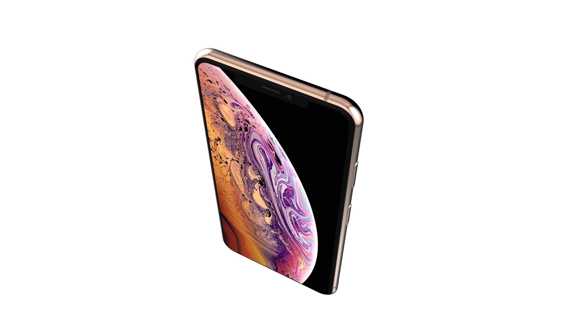 Apple iPhone XS Max Gold 3D model_9