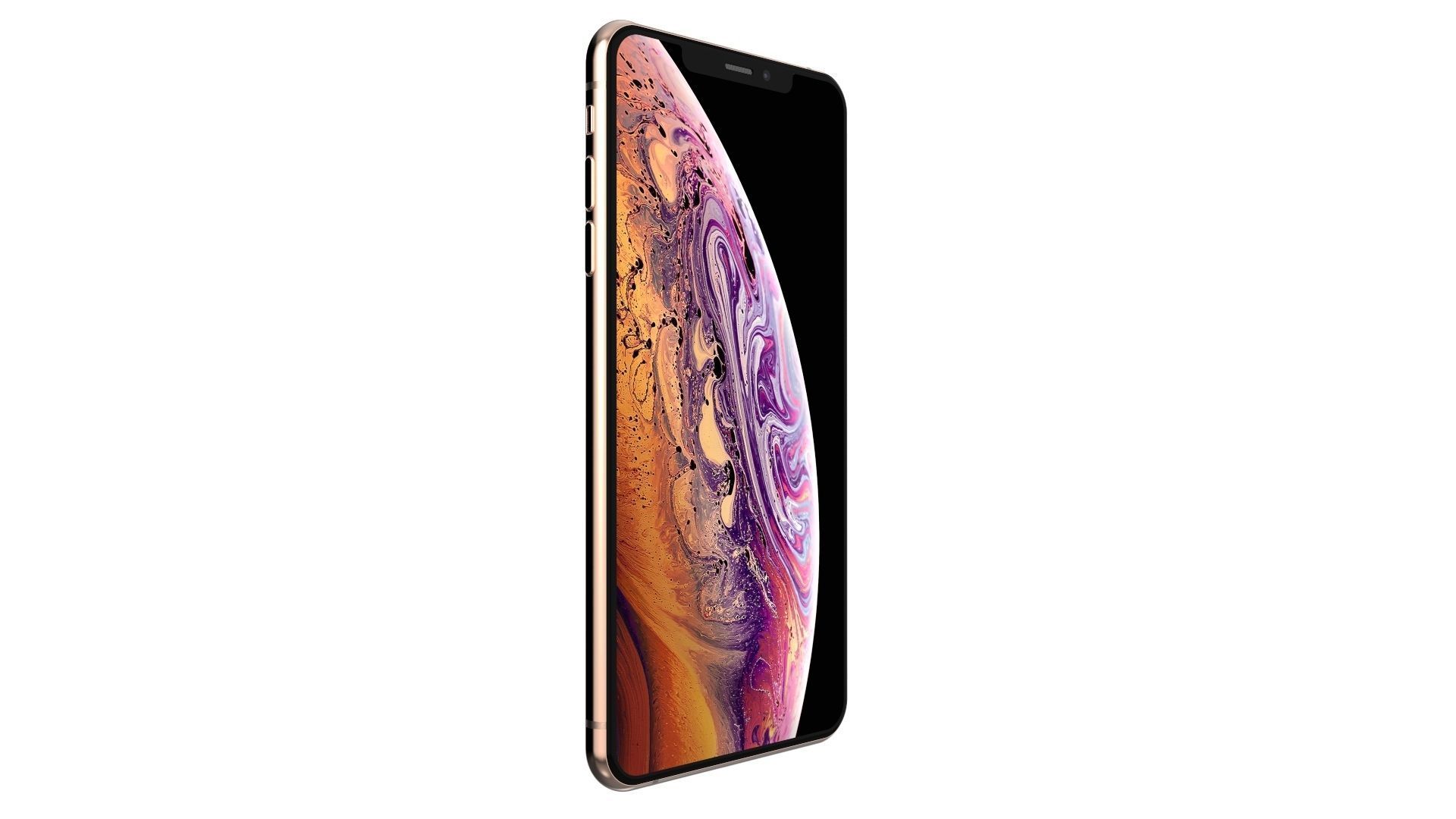 Apple iPhone XS Max Gold 3D model_2