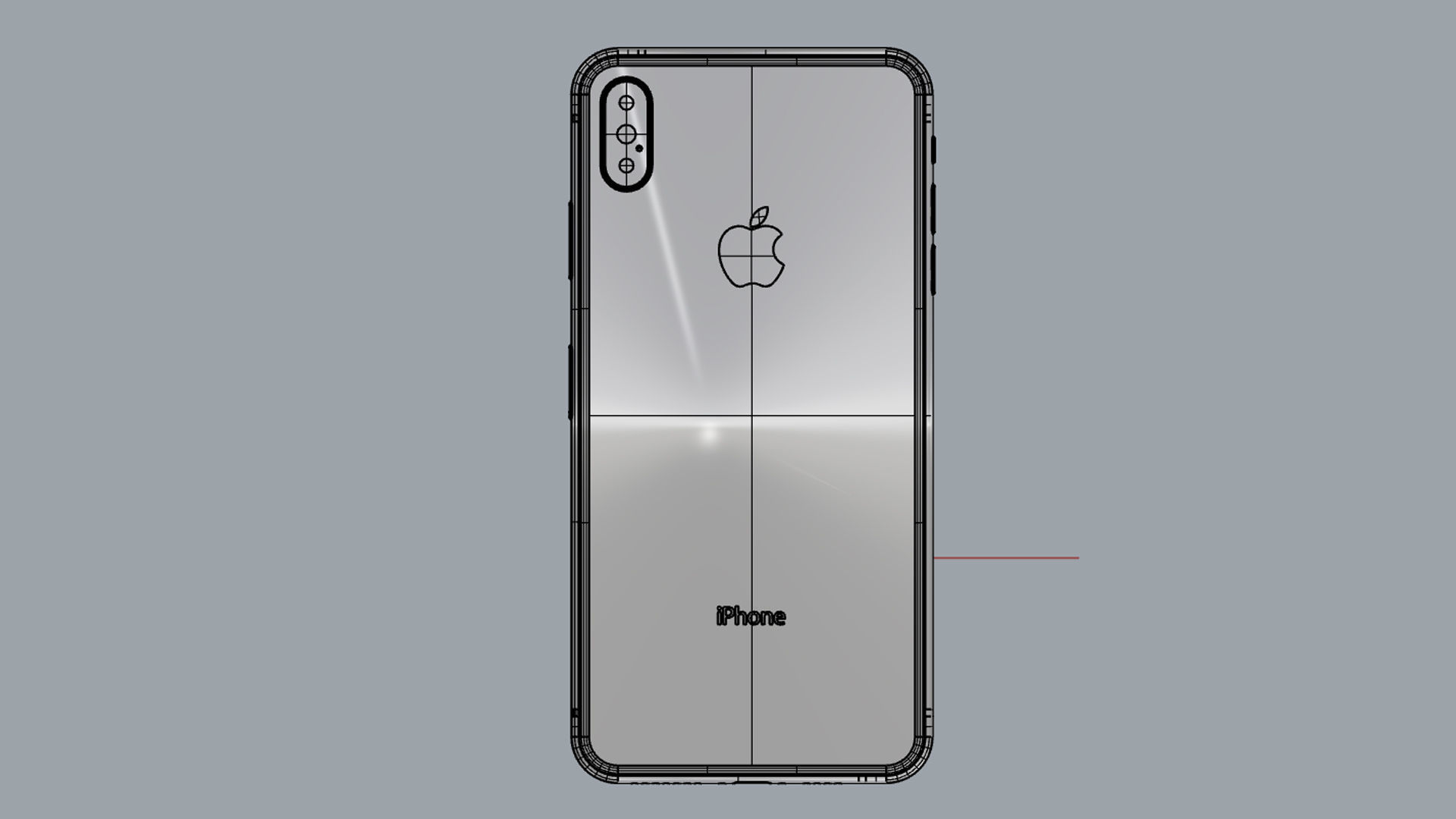 Apple iPhone XS Max Gold 3D model_17