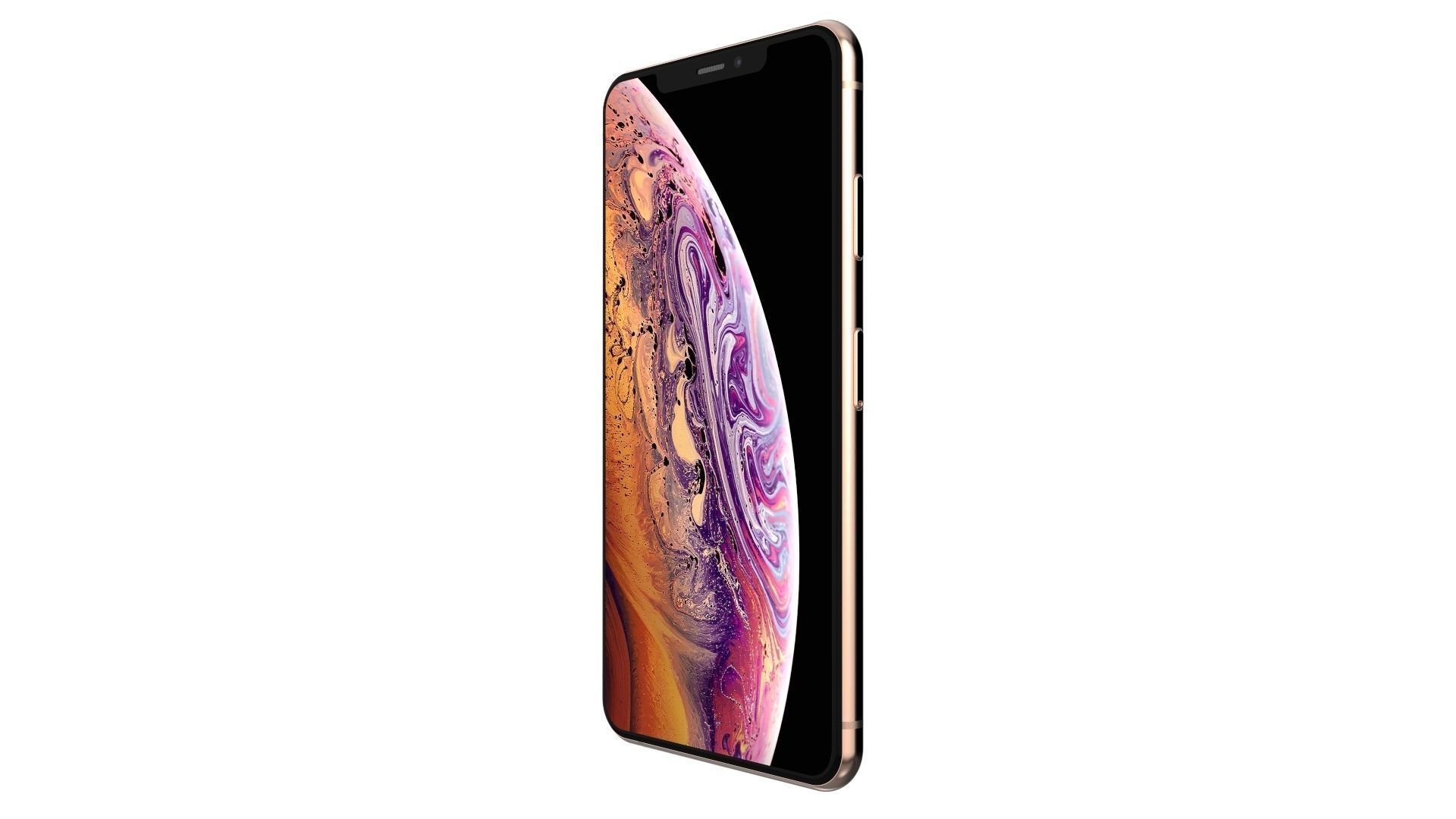 Apple iPhone XS Max Gold 3D model_8