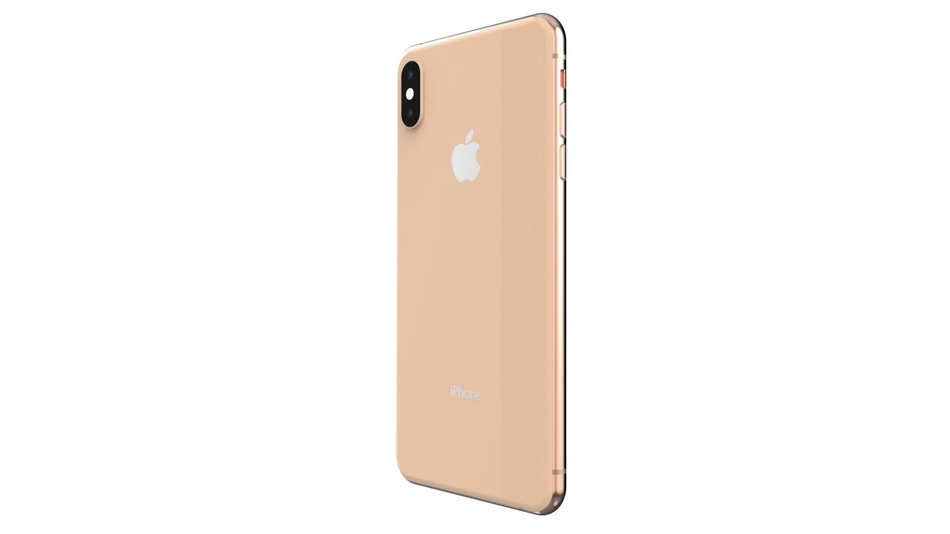Apple iPhone XS Max Gold 3D model_4