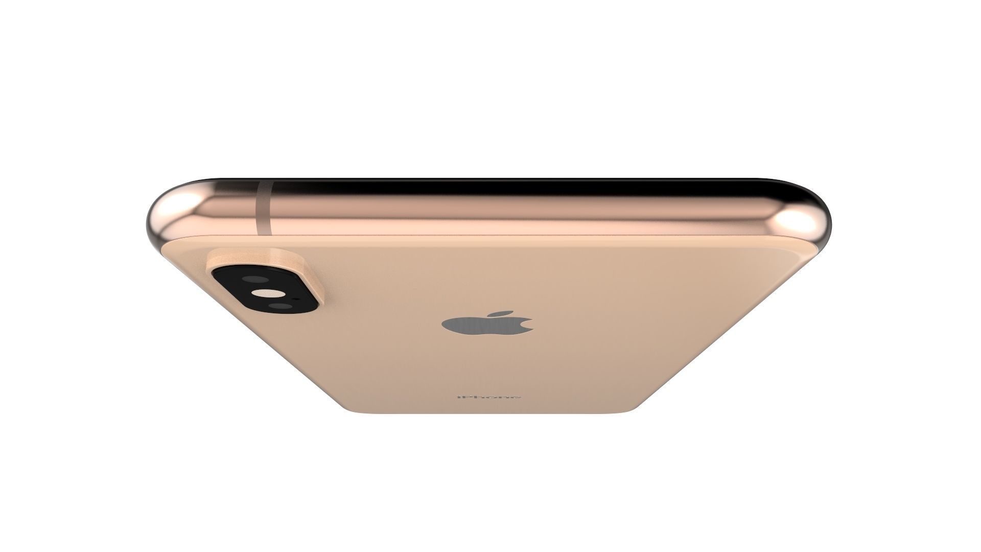 Apple iPhone XS Max Gold 3D model_15