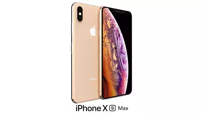 Apple iPhone XS Max Gold 3D model