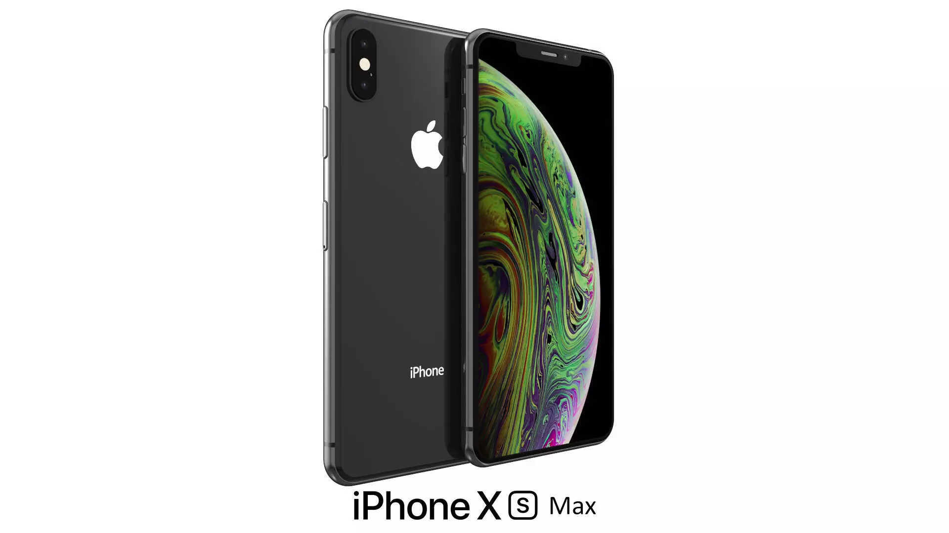 Apple iPhone XS Max Spacial Grey 3D model_0