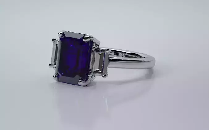 Sapphire three stone ring 