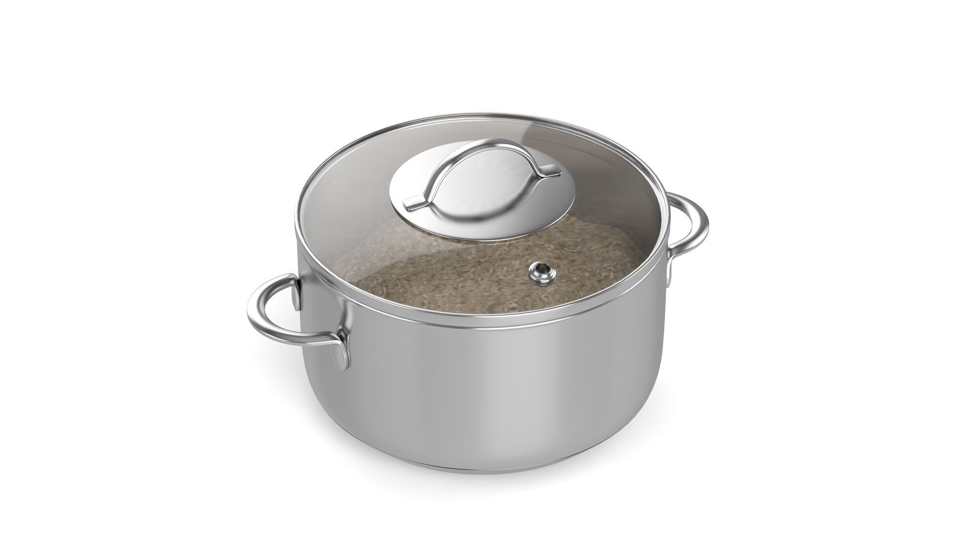 Cooking pots Low-poly 3D model_2