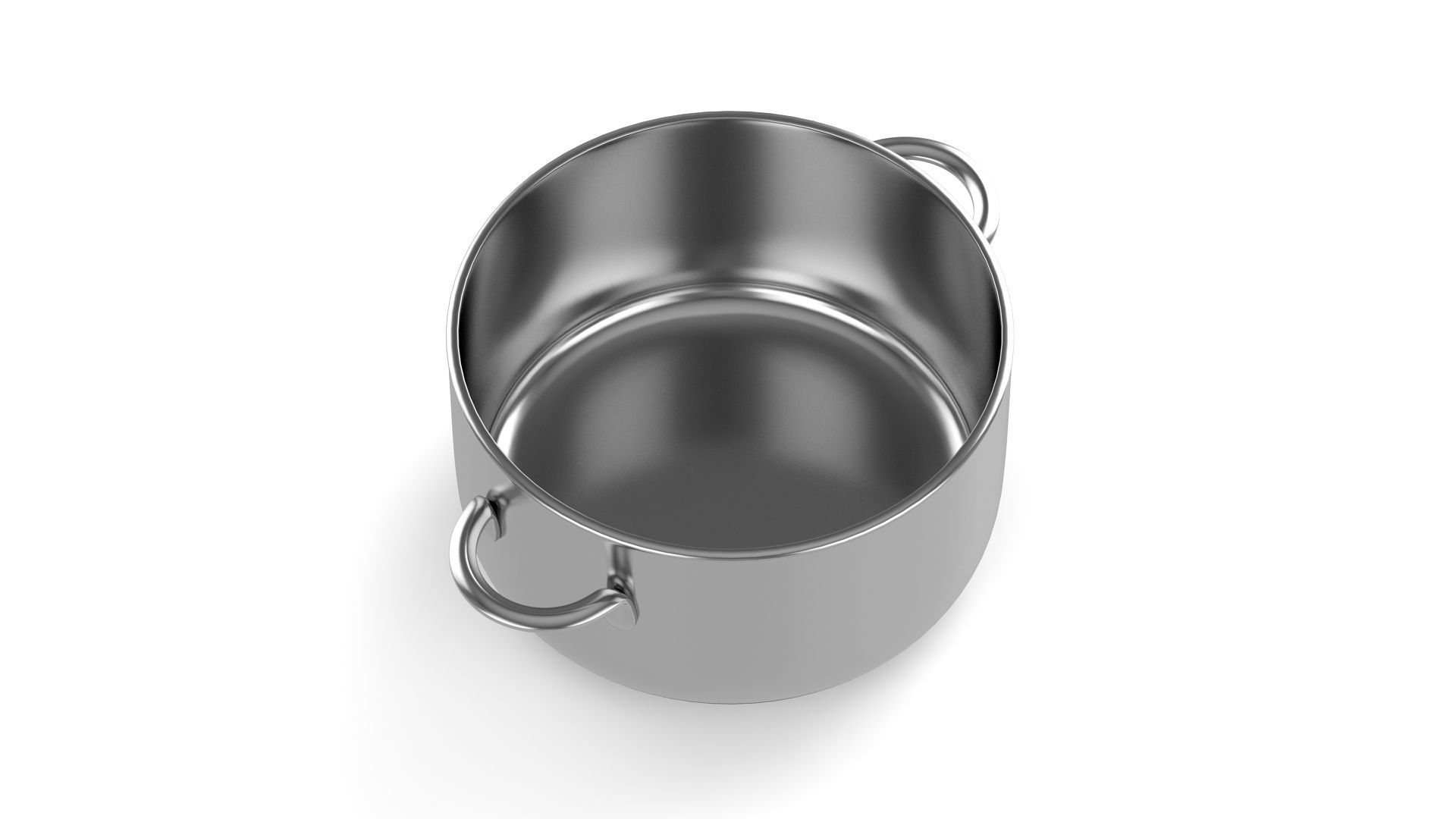 Cooking pots Low-poly 3D model_4